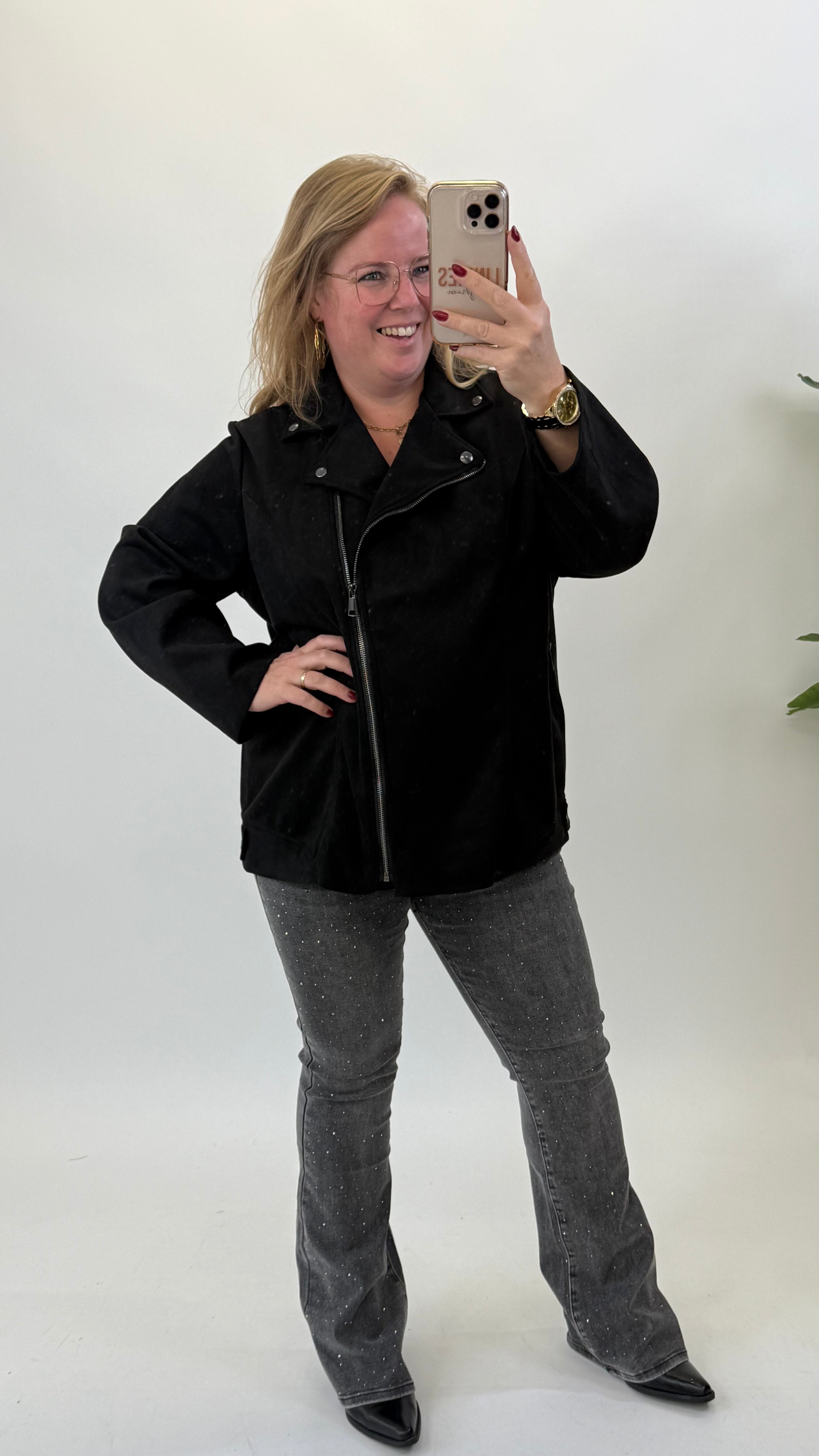 MOM WIDE LEG JEANS MERK GOODIES DJ2456 (40 bis 48) - GRAU