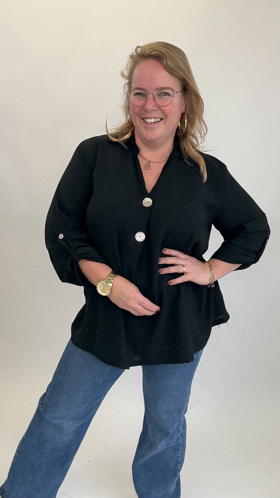 BASIC GOUDEN KNOOP TOP