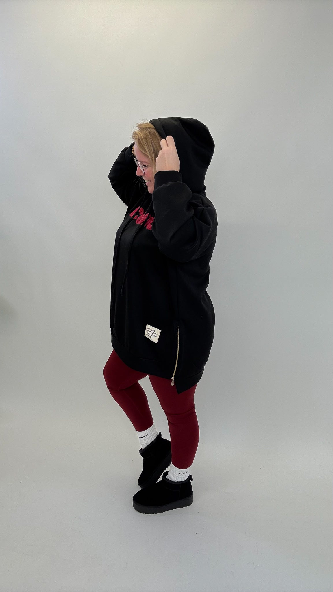 ICONIC HOODIE MET RITS - 1806