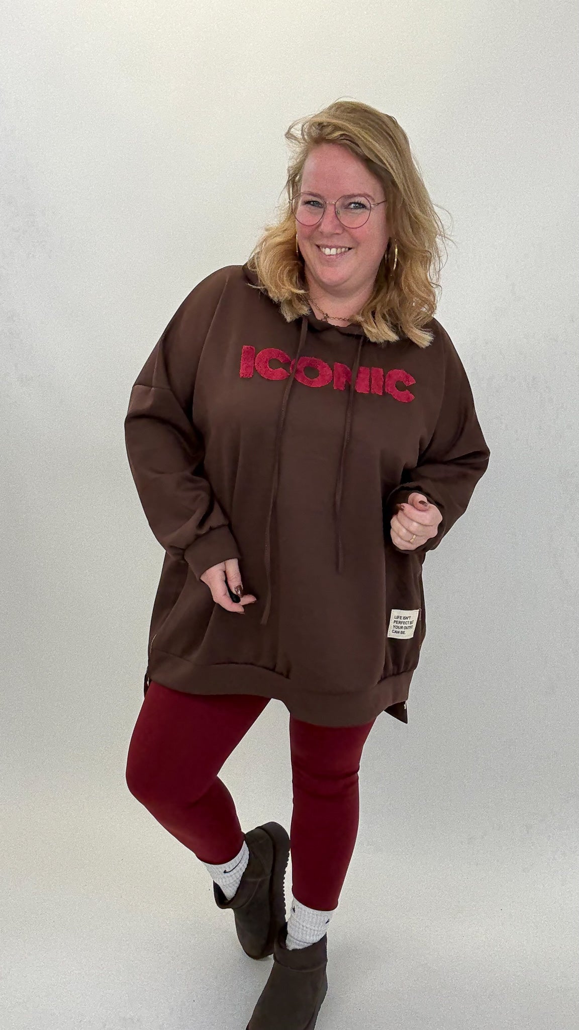 ICONIC HOODIE MET RITS - 1806
