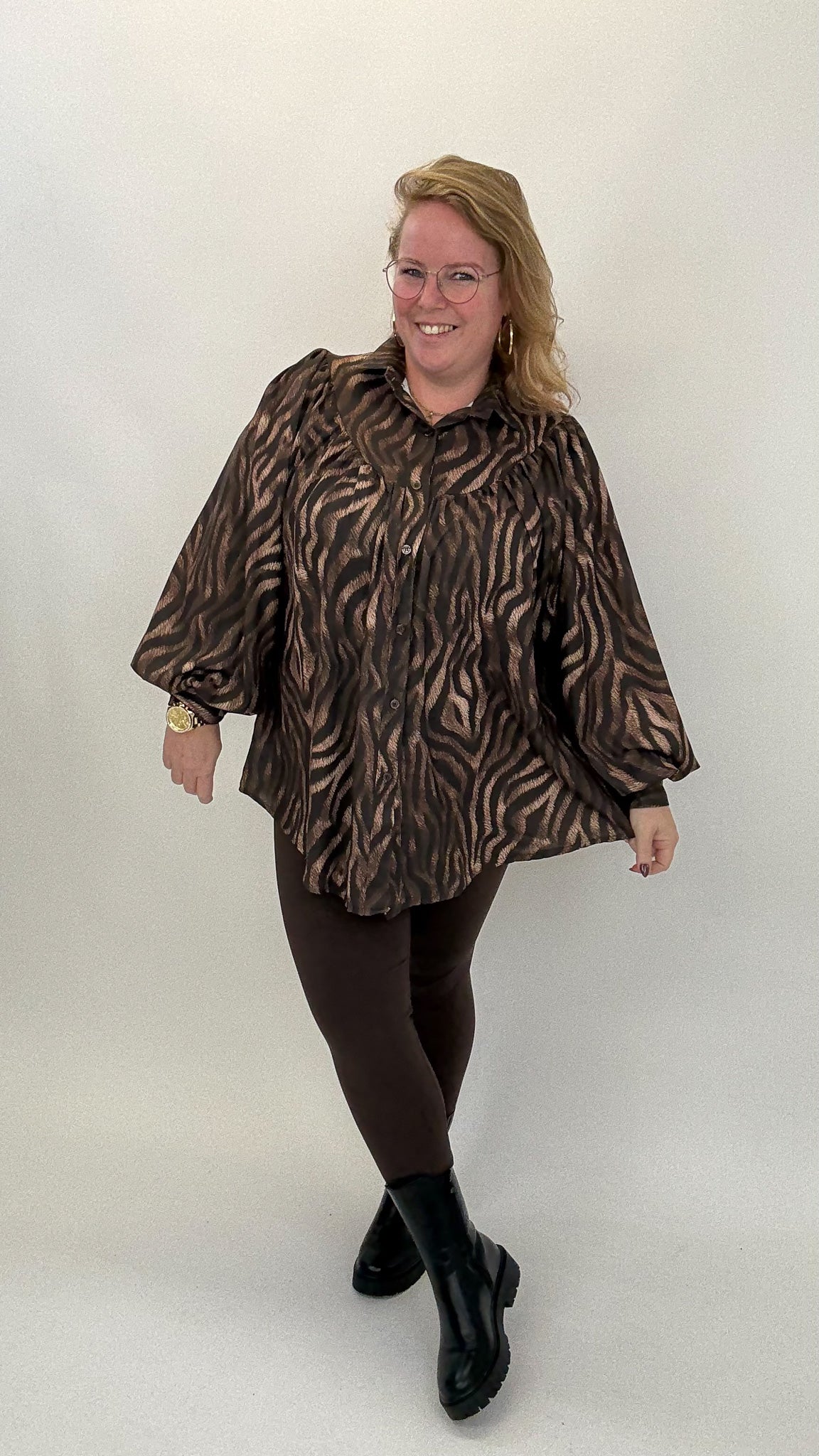 LISA ZEBRA BLOUSE - 1804