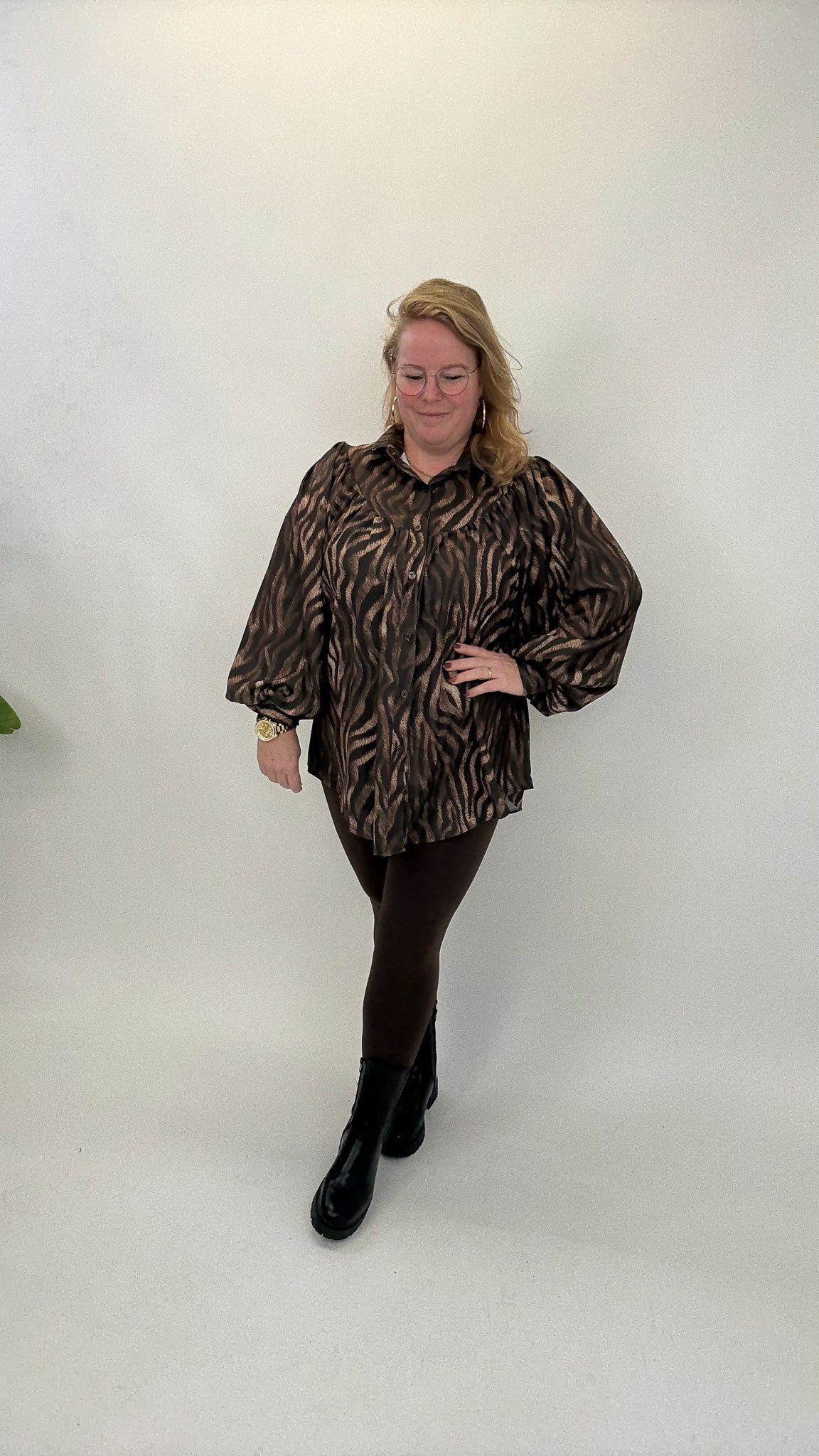 LISA ZEBRA BLOUSE - 1804