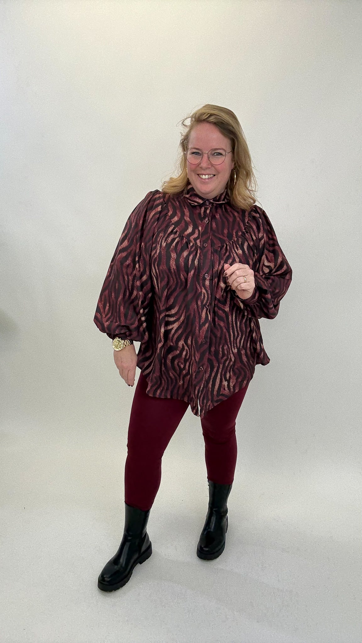 LISA ZEBRA BLOUSE - 1804