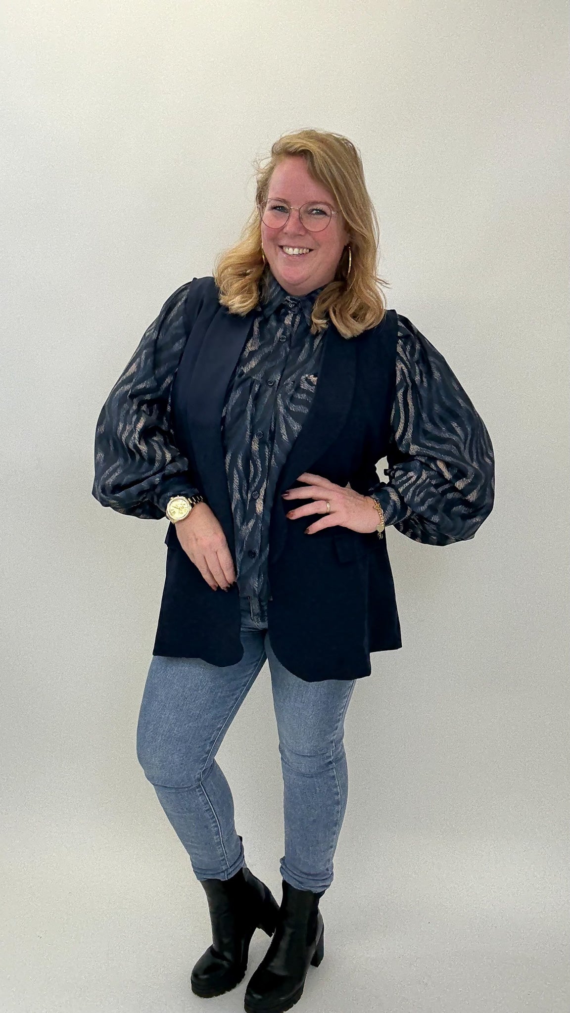 LISA ZEBRA BLOUSE - 1804