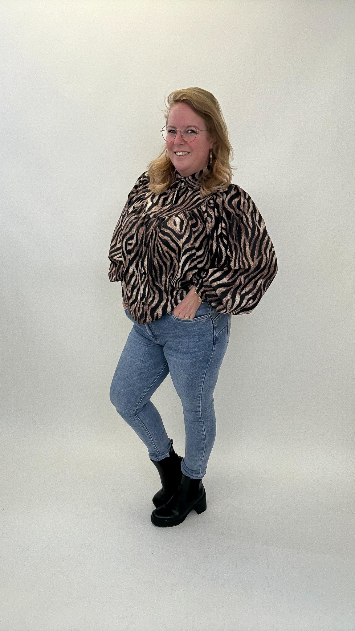 LISA ZEBRA BLOUSE - 1804