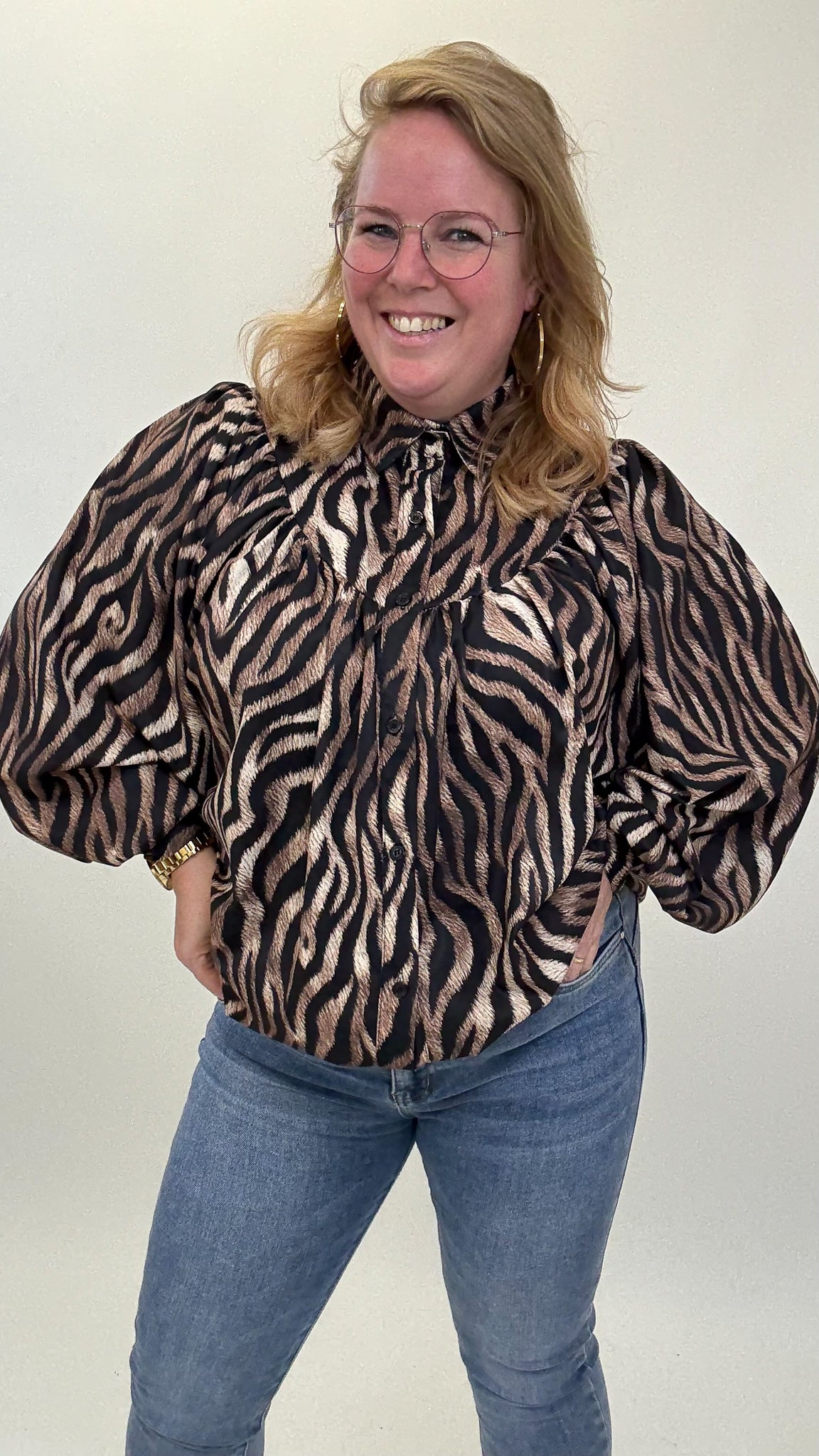 LISA ZEBRA BLOUSE - 1804