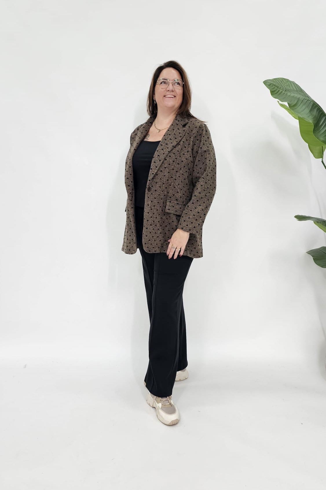 HARTJES VISGRAAT BLAZER ESPRESSO