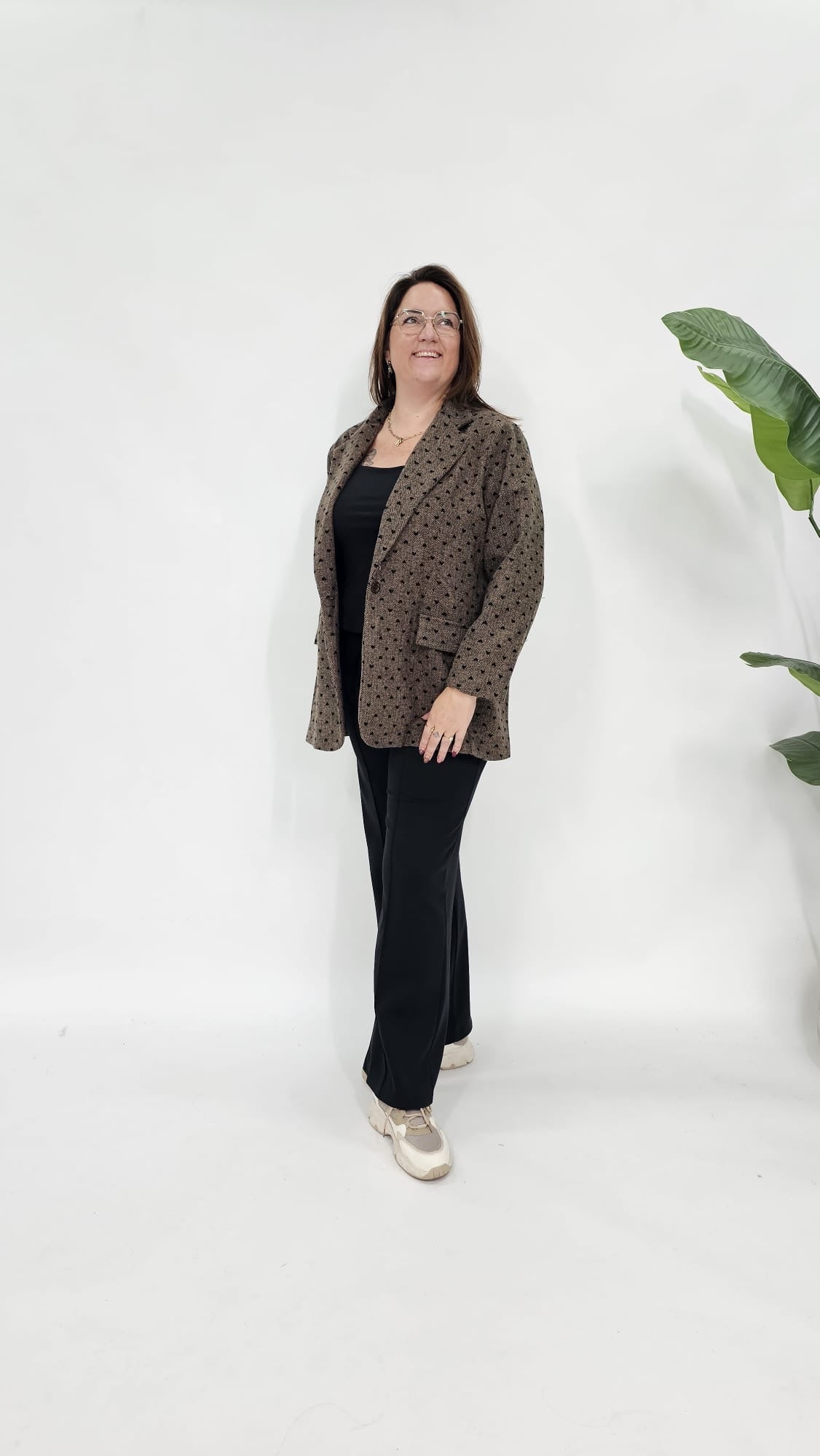 HARTJES VISGRAAT BLAZER ESPRESSO