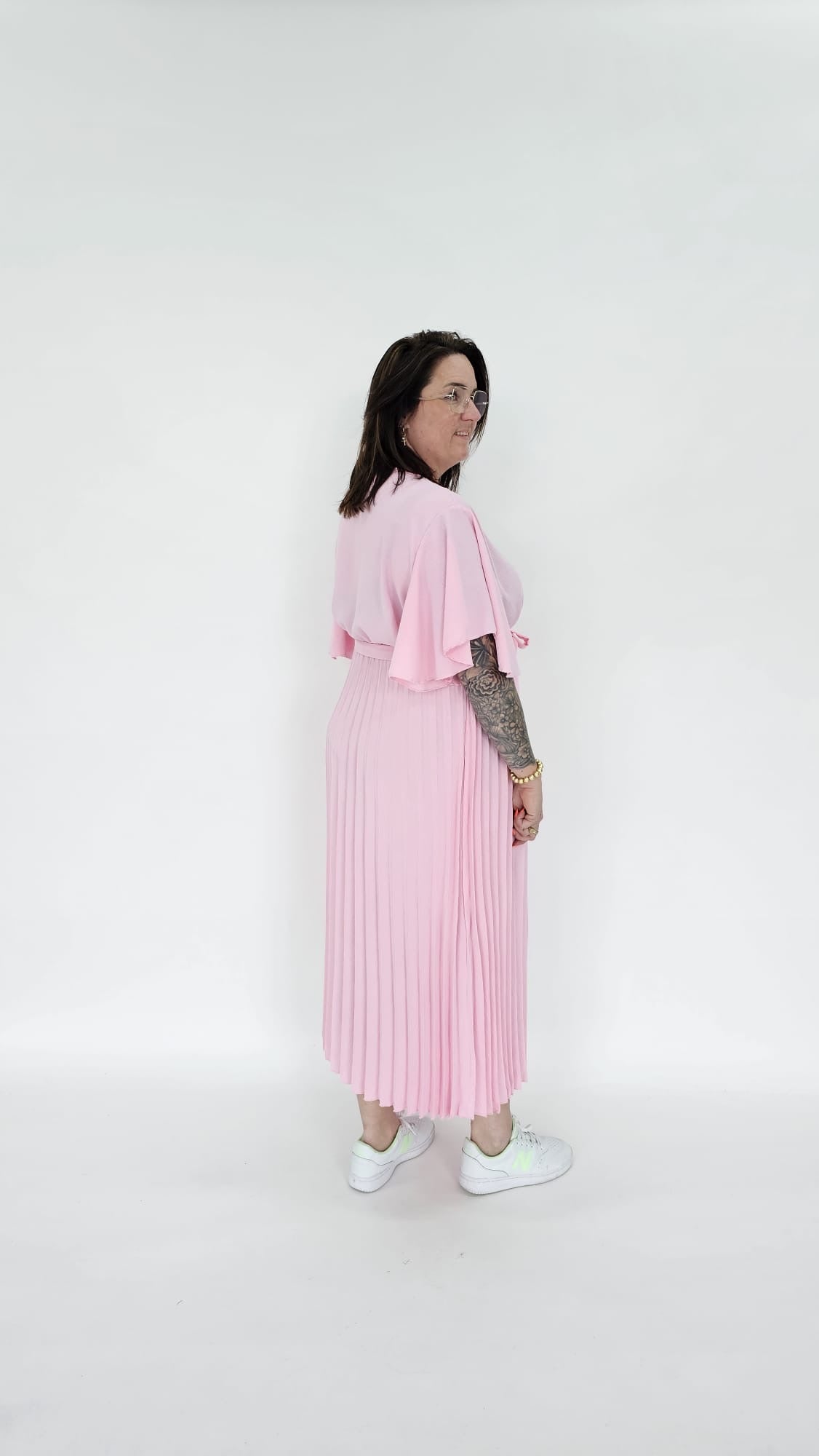 PLISSE RUFFEL JURK - 2042
