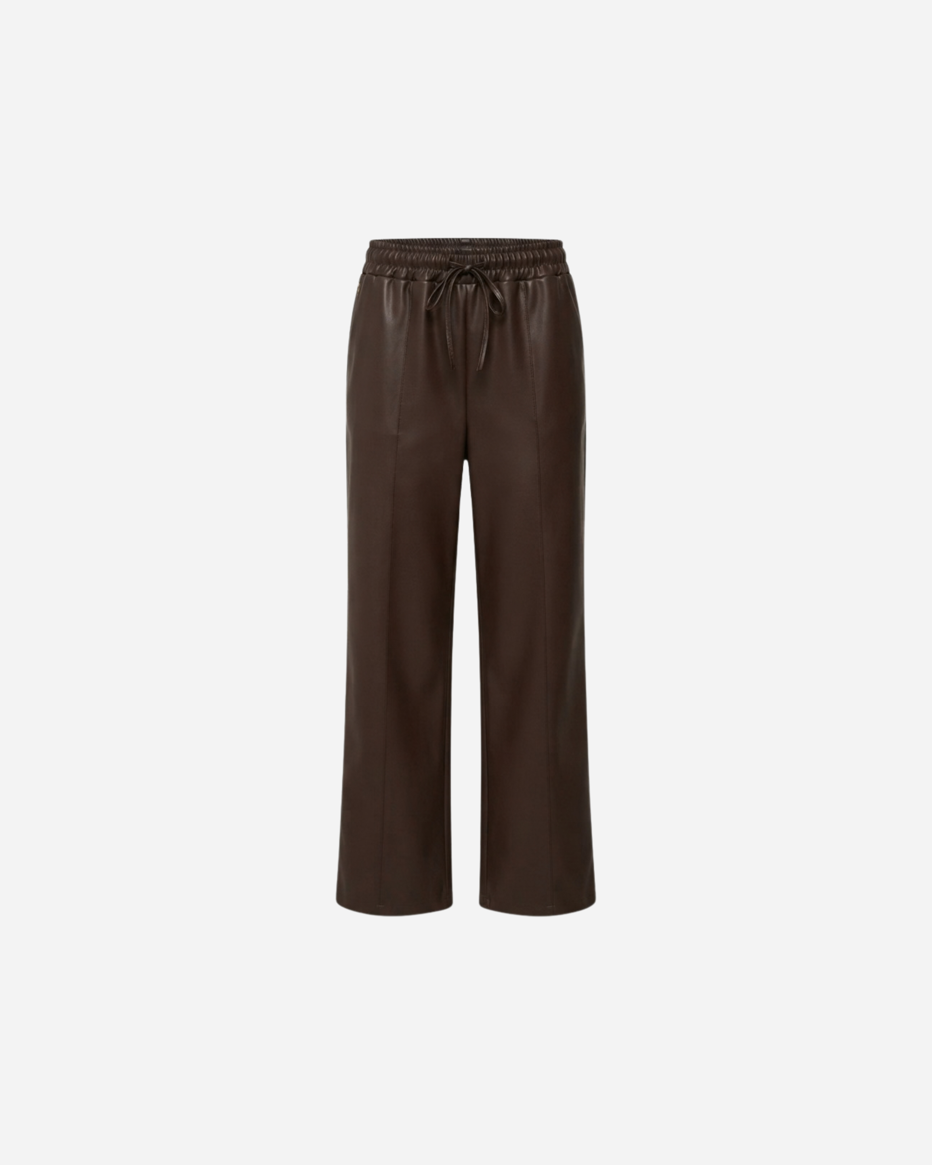 LEATHER LOOK PANTALON ESPRESSO