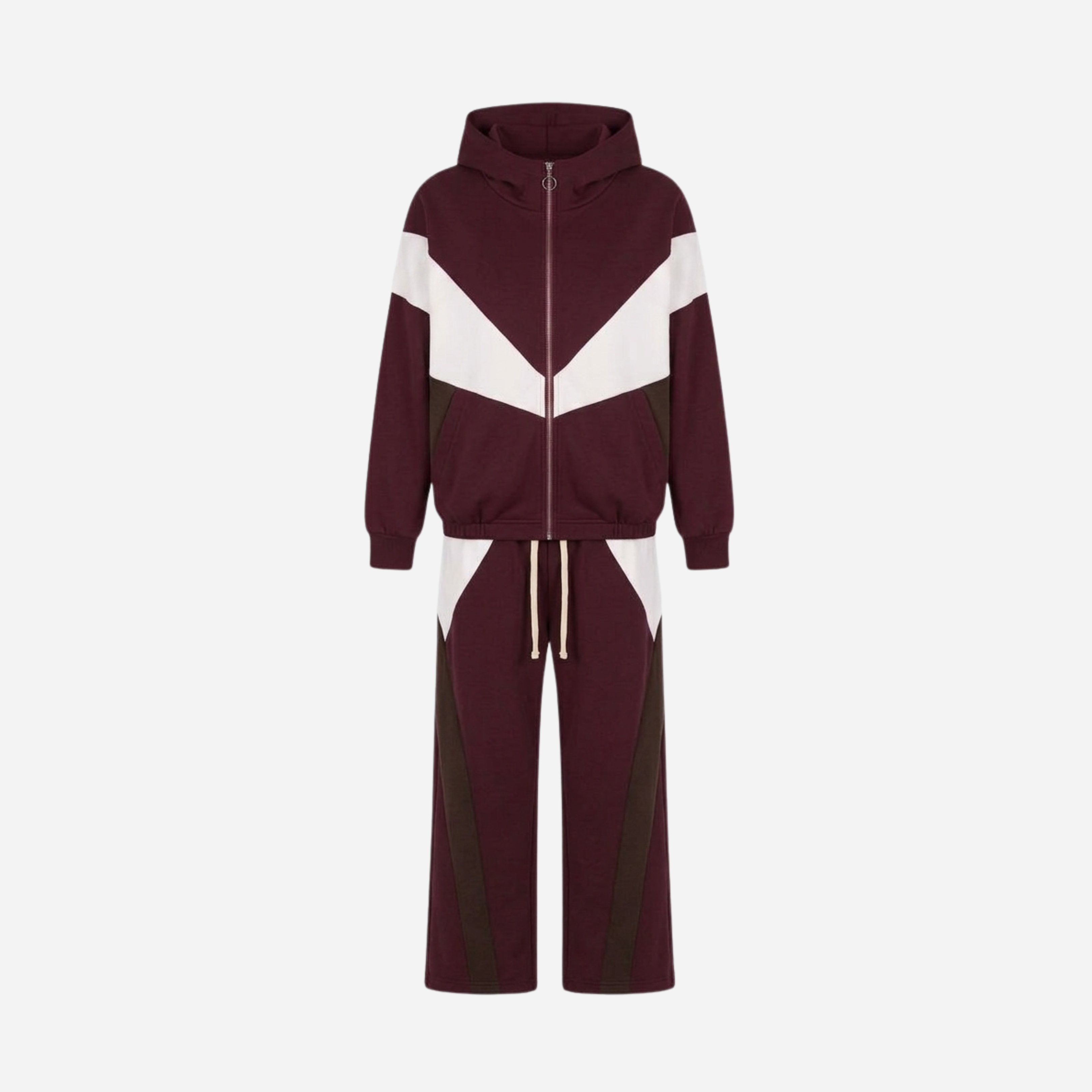 STREEP SET MET BARREL BROEK BURGUNDY