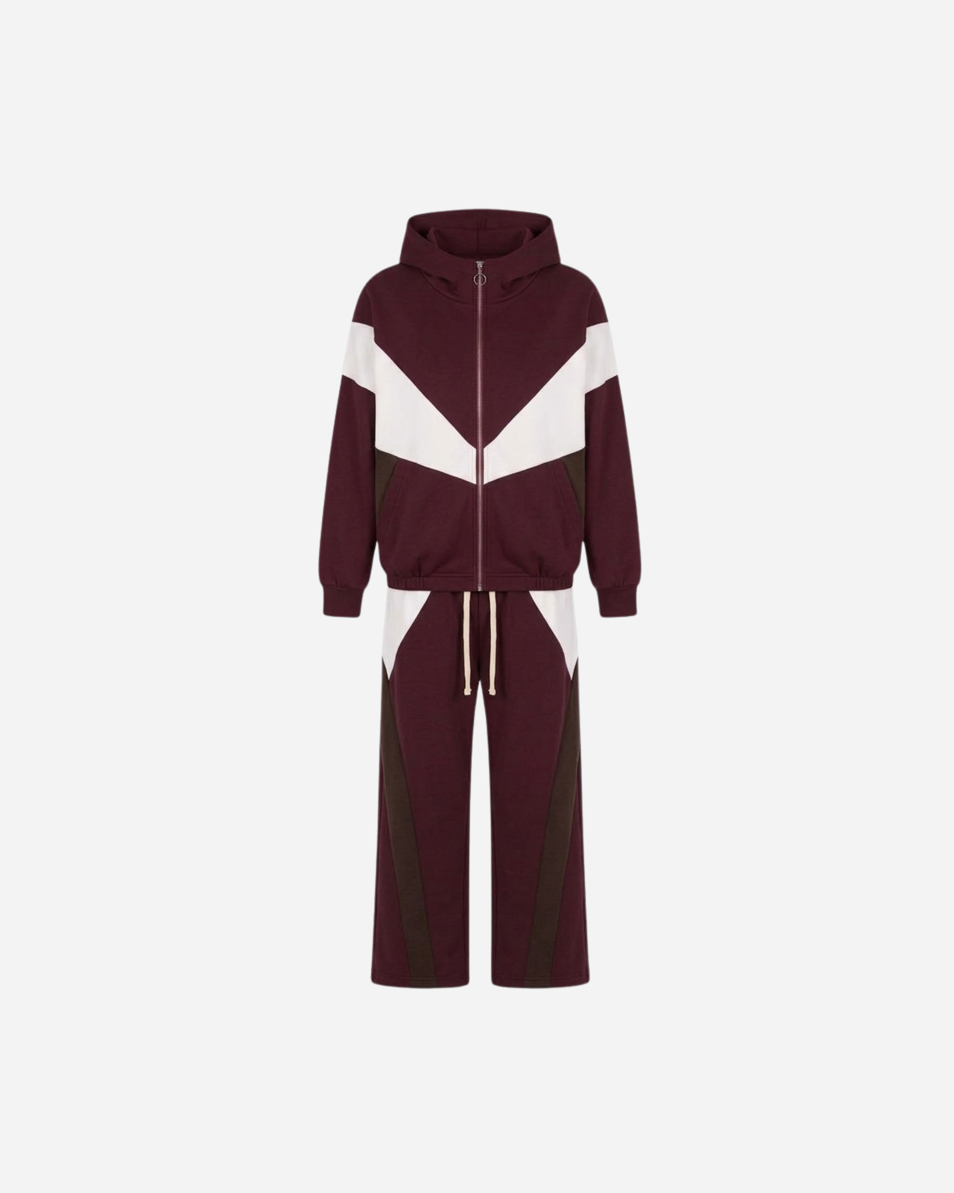 STREEP SET MET BARREL BROEK BURGUNDY