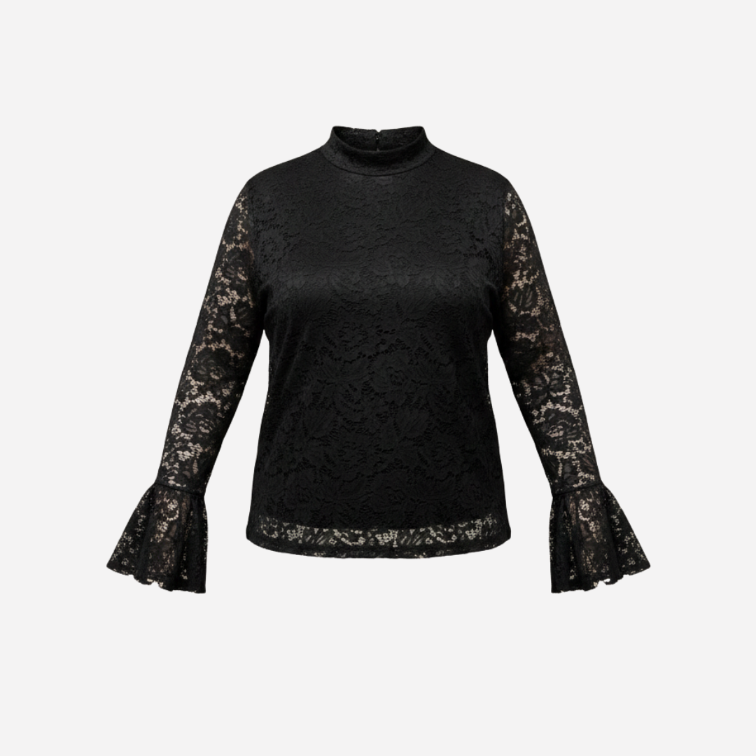 LACE TOP MET FLARED MOUW - 1943