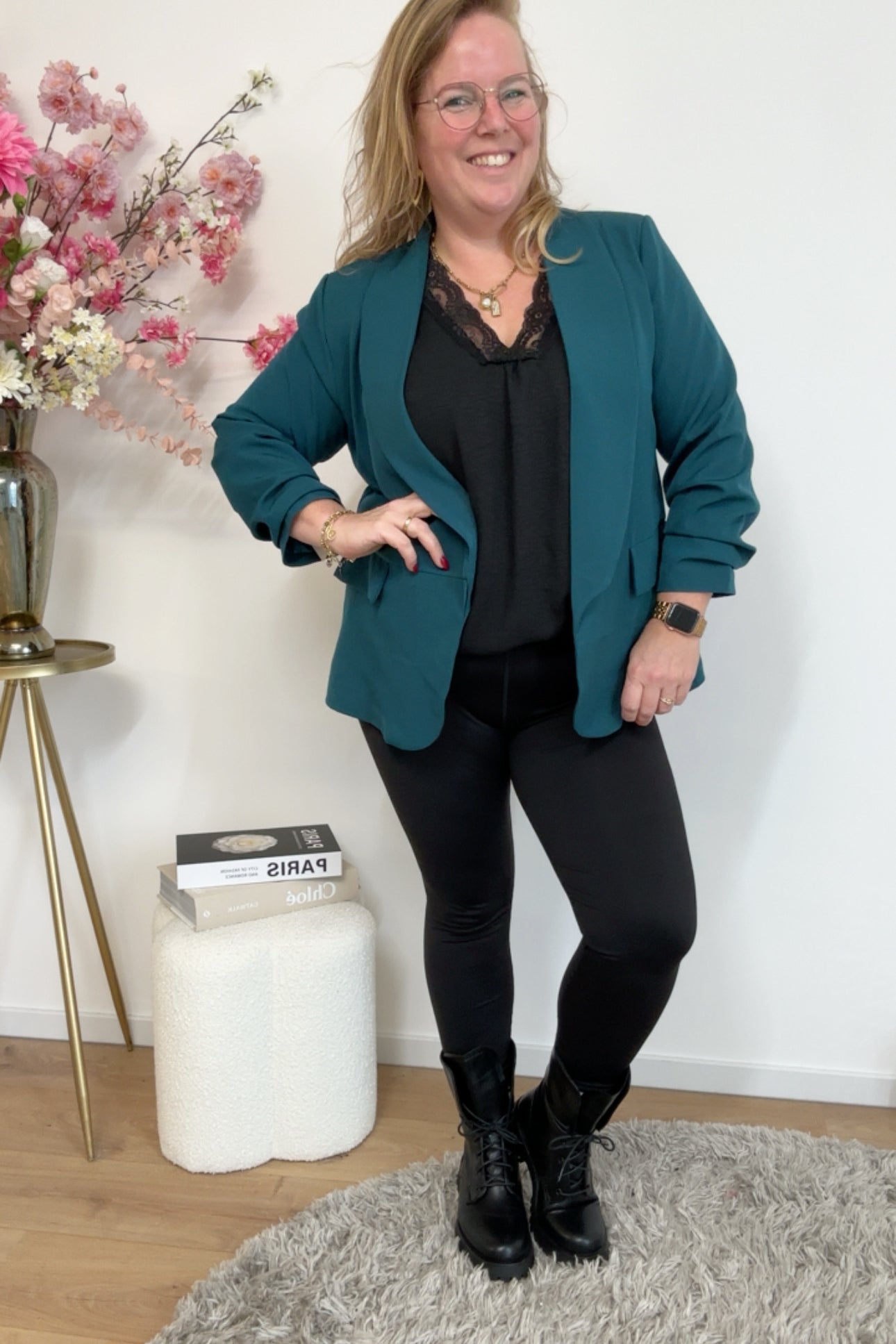 LINNIES CLAIRE BLAZER PETROL