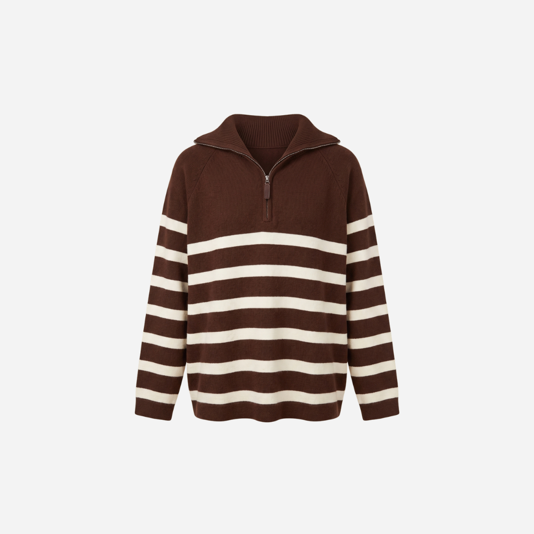 STREEP KNIT ESPRESSO/OFFWHITE