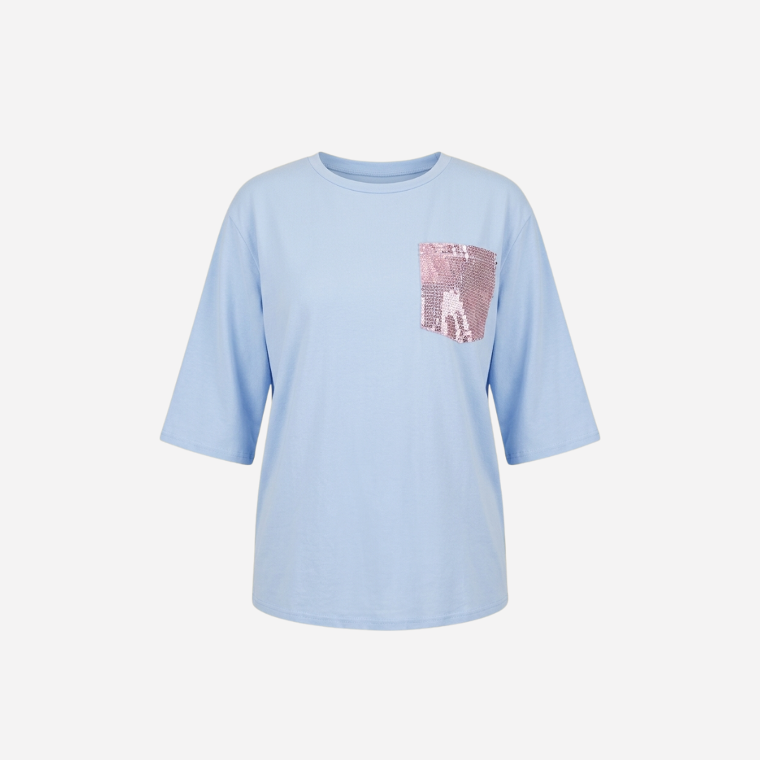 T-SHIRT MET GLITTERZAKJE - 1988