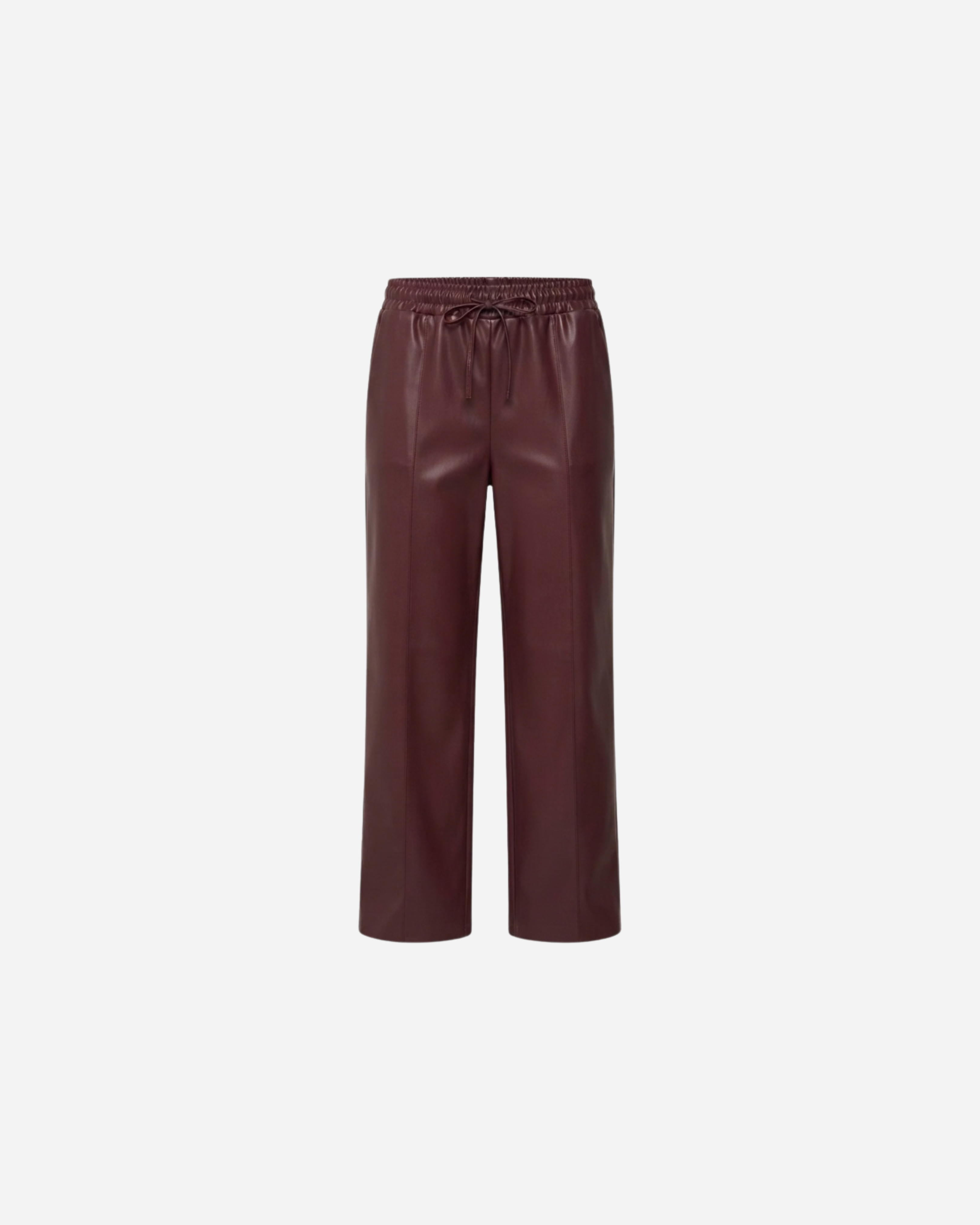 LEATHER LOOK PANTALON BURGUNDY
