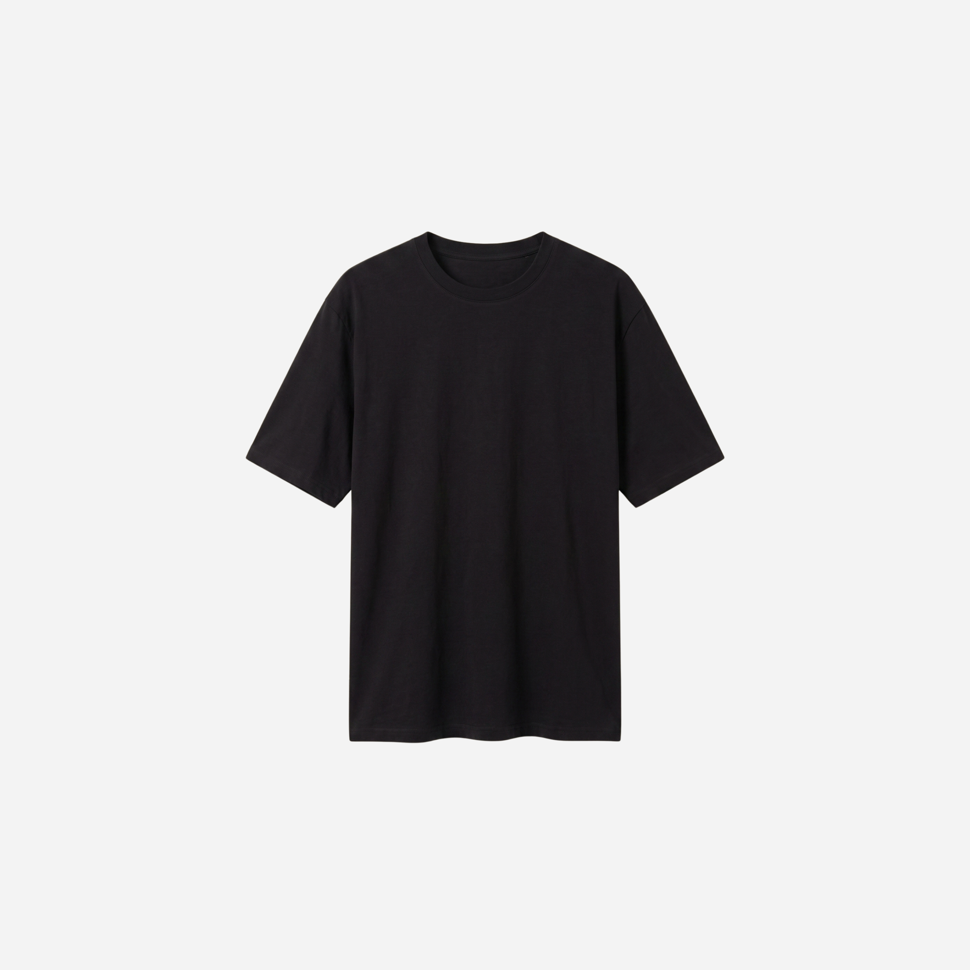 BASIC KATOENEN T-SHIRT ZWART