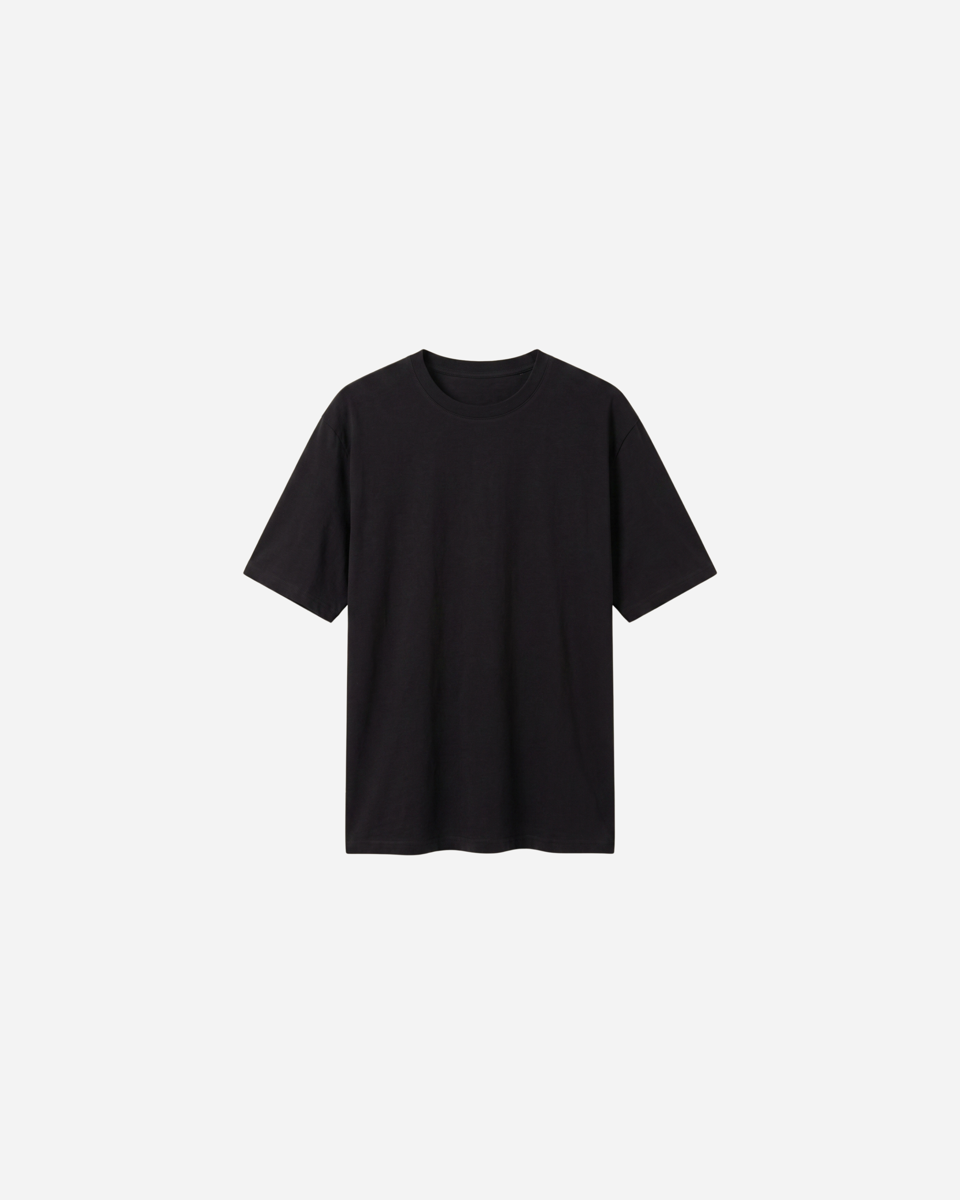 BASIC KATOENEN T-SHIRT ZWART
