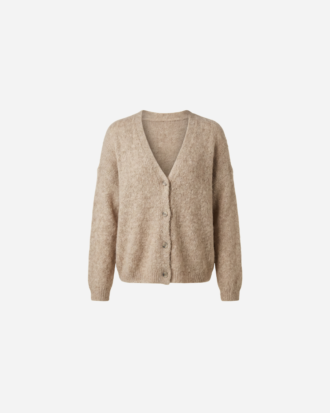 GEBREIDE CARDIGAN MET KNOPEN BEIGE