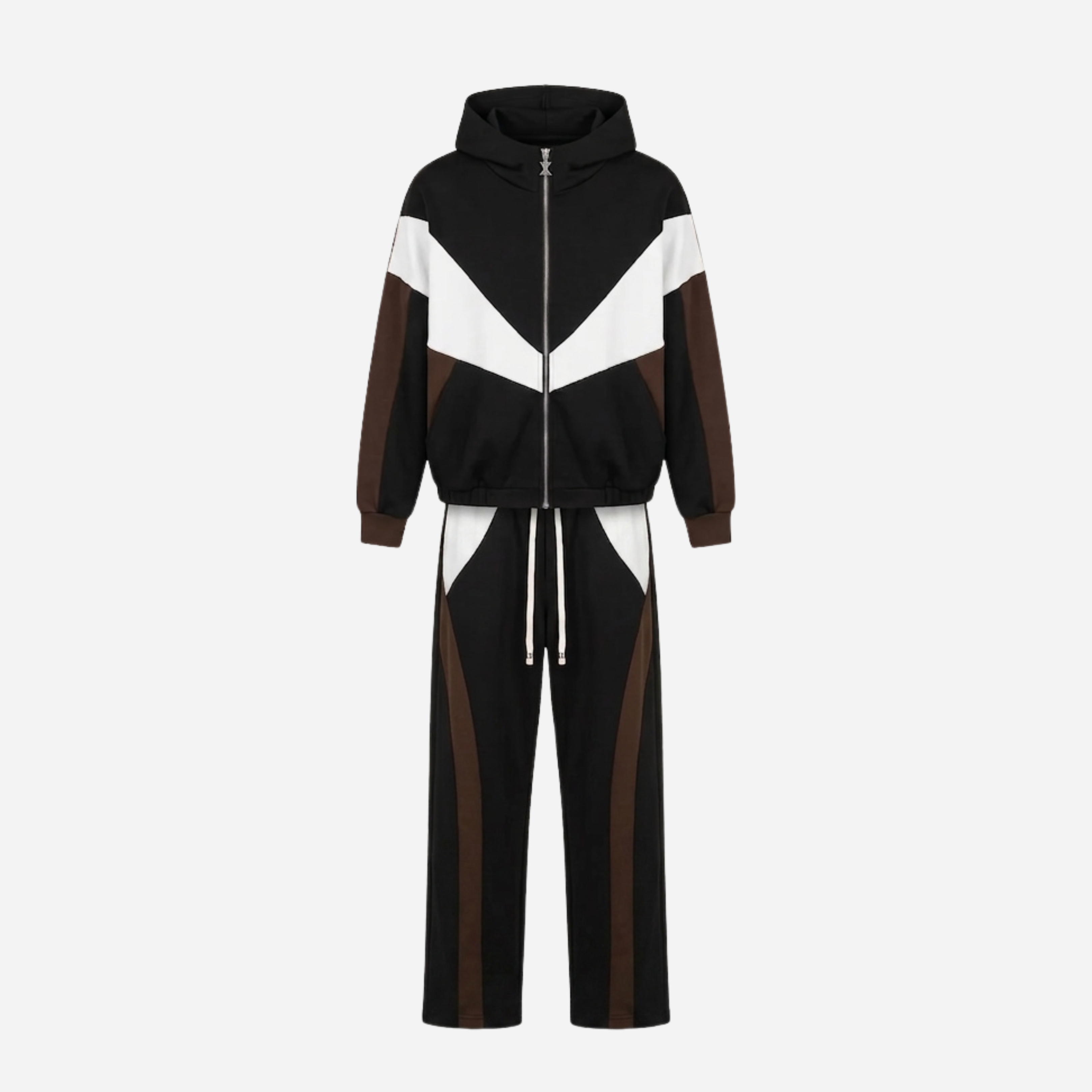 STREEP SET MET BARREL BROEK ZWART