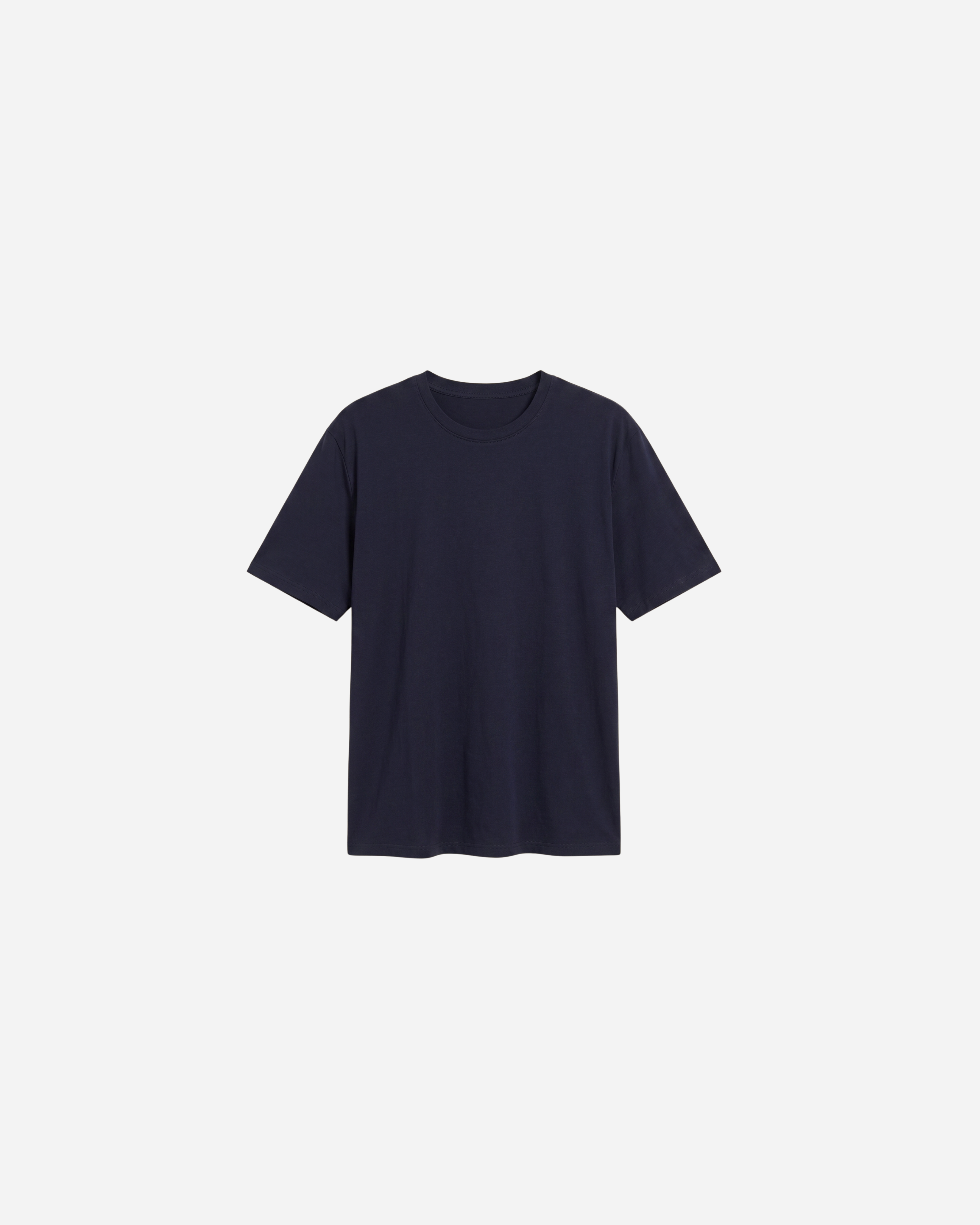 BASIC KATOENEN T-SHIRT MARINE
