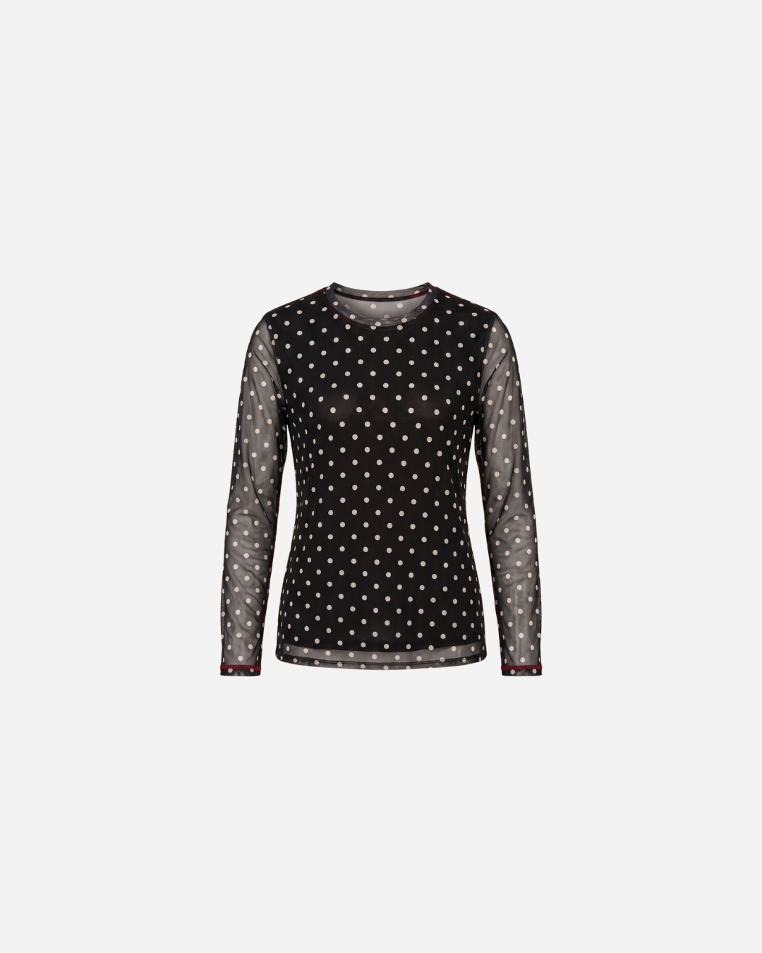 DOTS MESH TOP ZWART