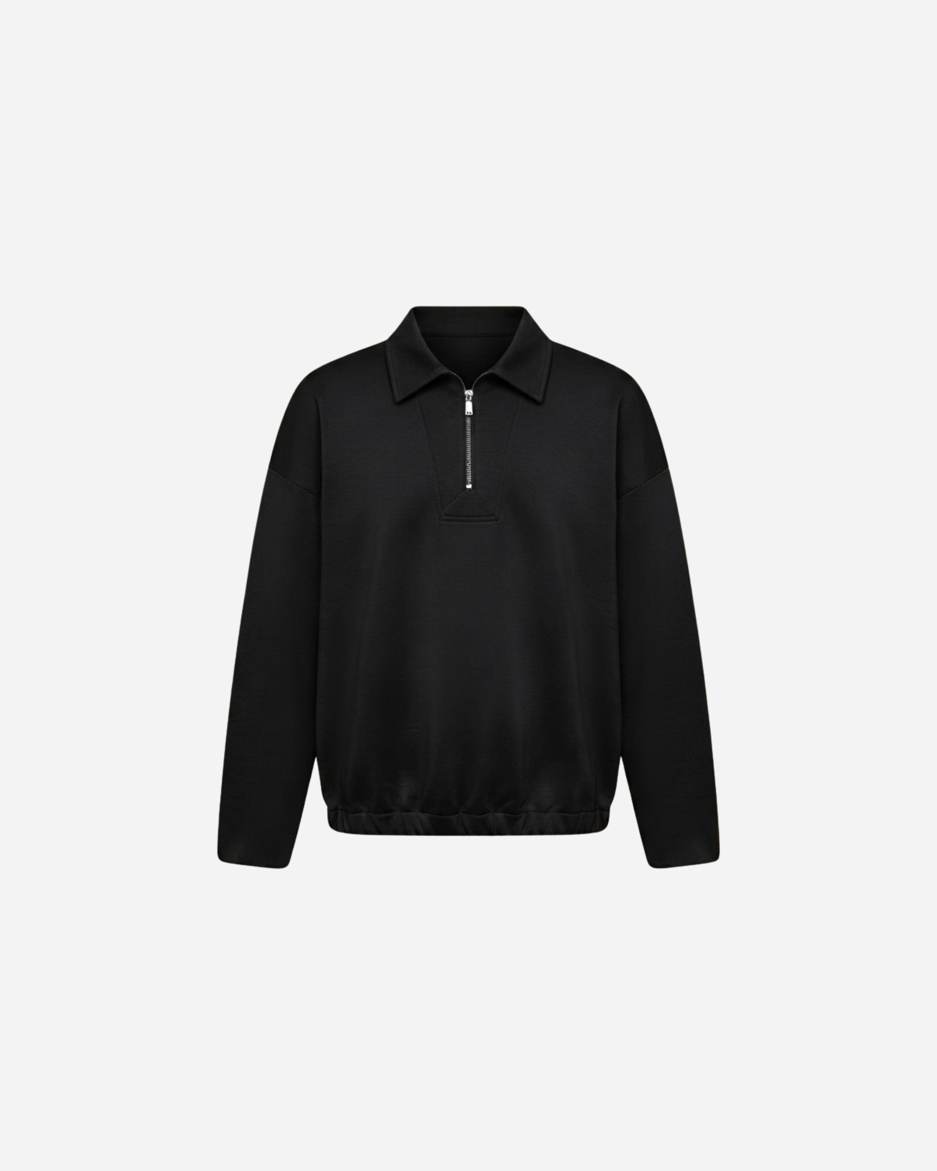 ZIPPER SWEATER ZWART
