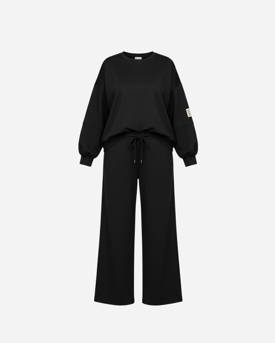LIFE ISN'T PERFECT LANGE MOUW SET ZWART