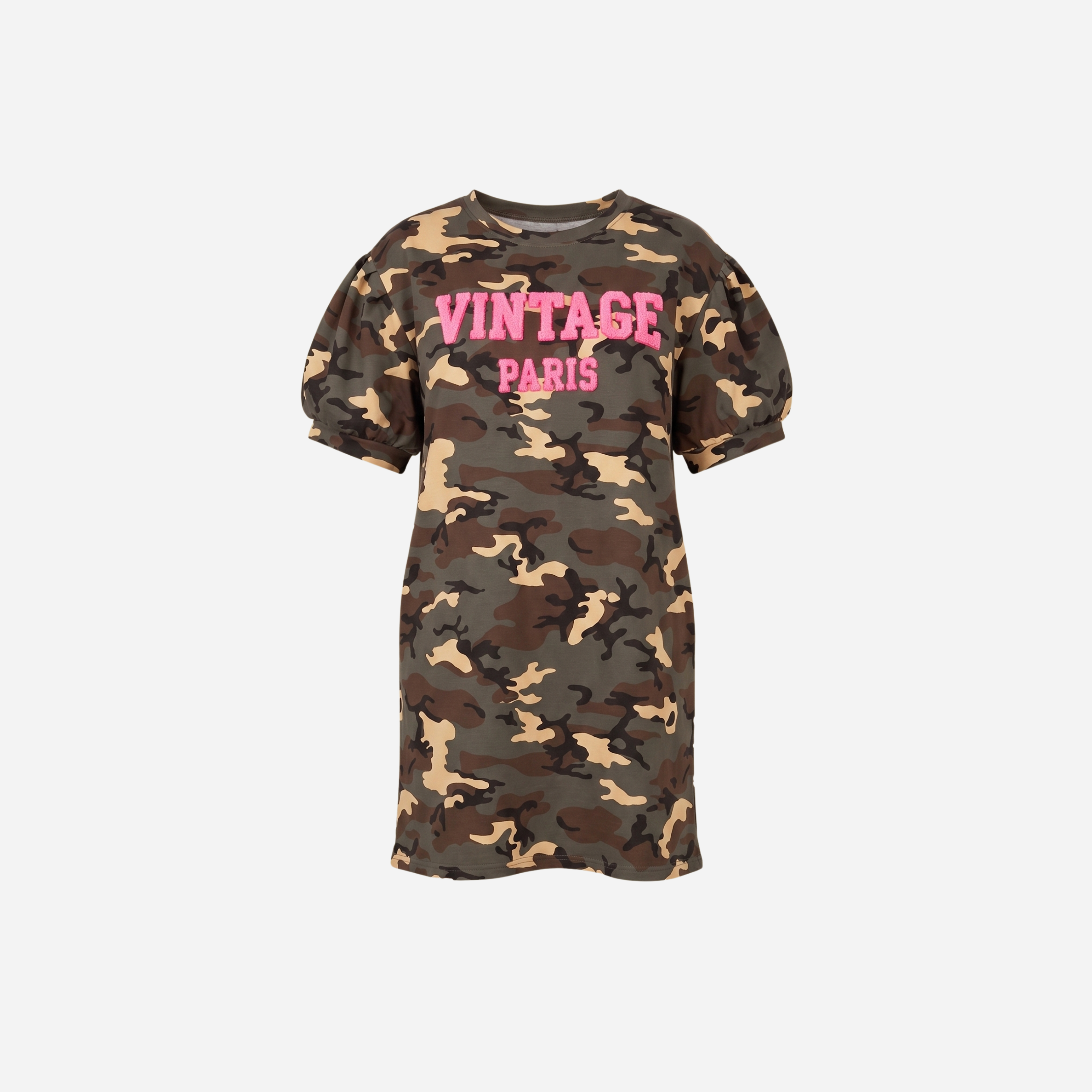 VINTAGE CAMOUFLAGE POFMOUW JURK -