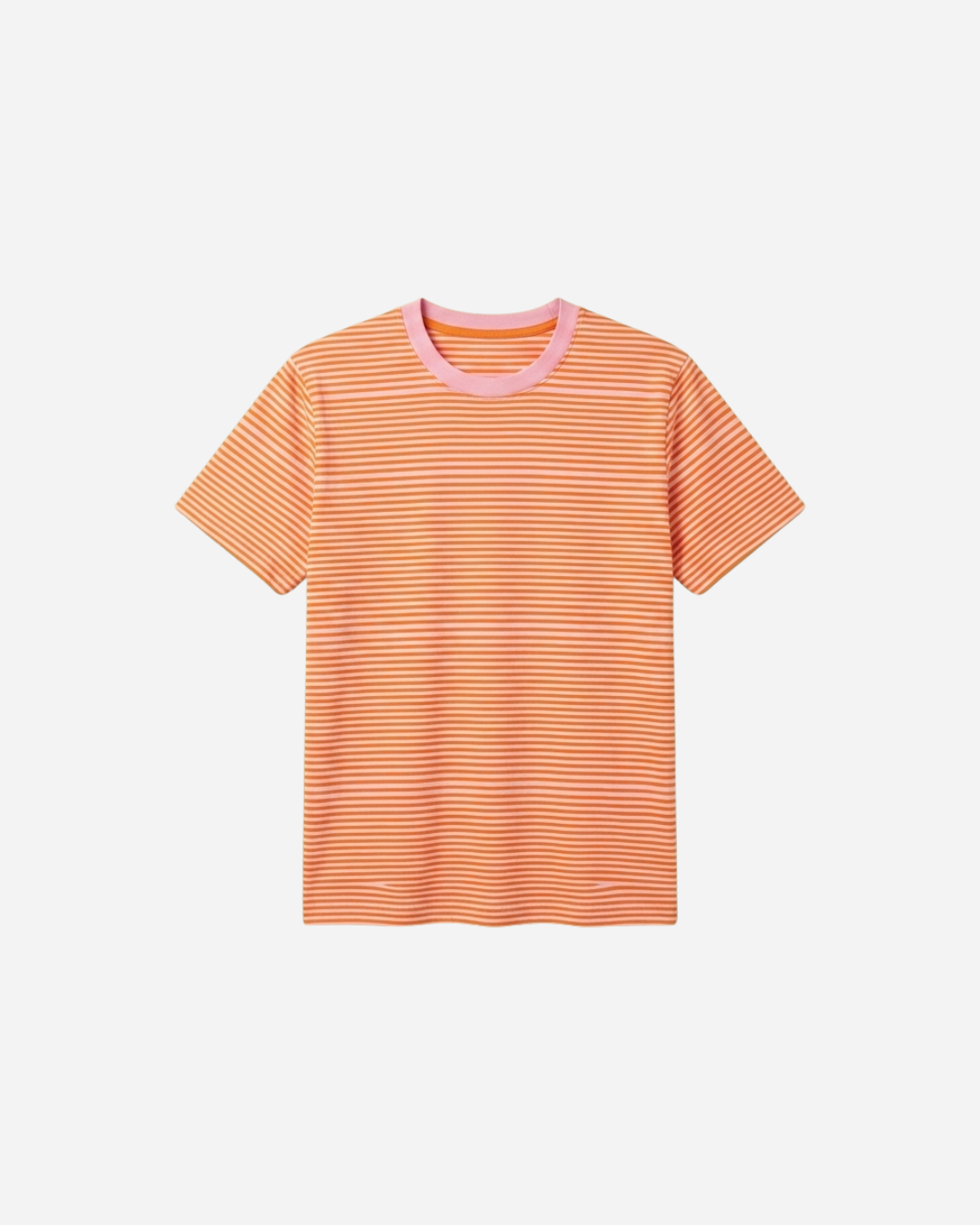 STREEPJES T-SHIRT ORANJE/ROZE