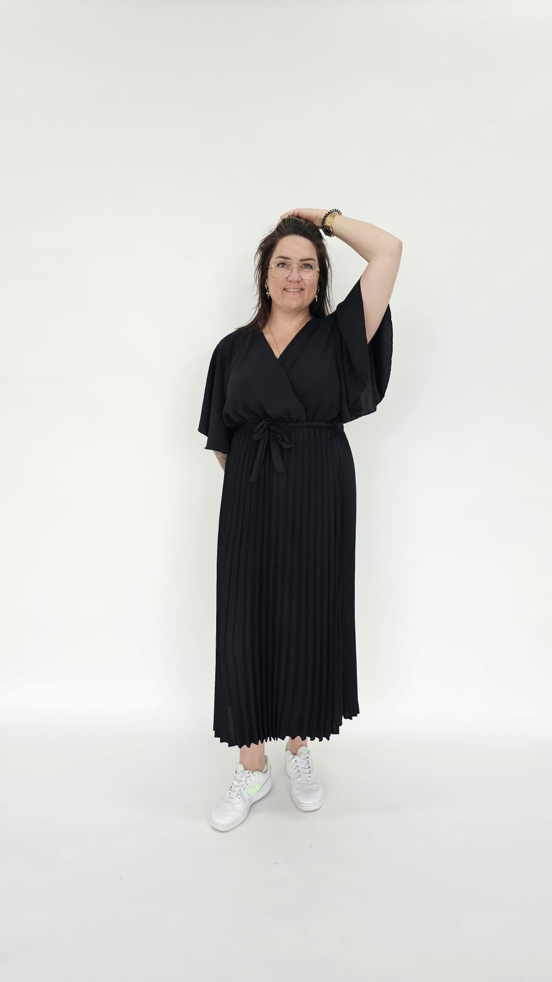 PLISSE RUFFEL JURK - 2042