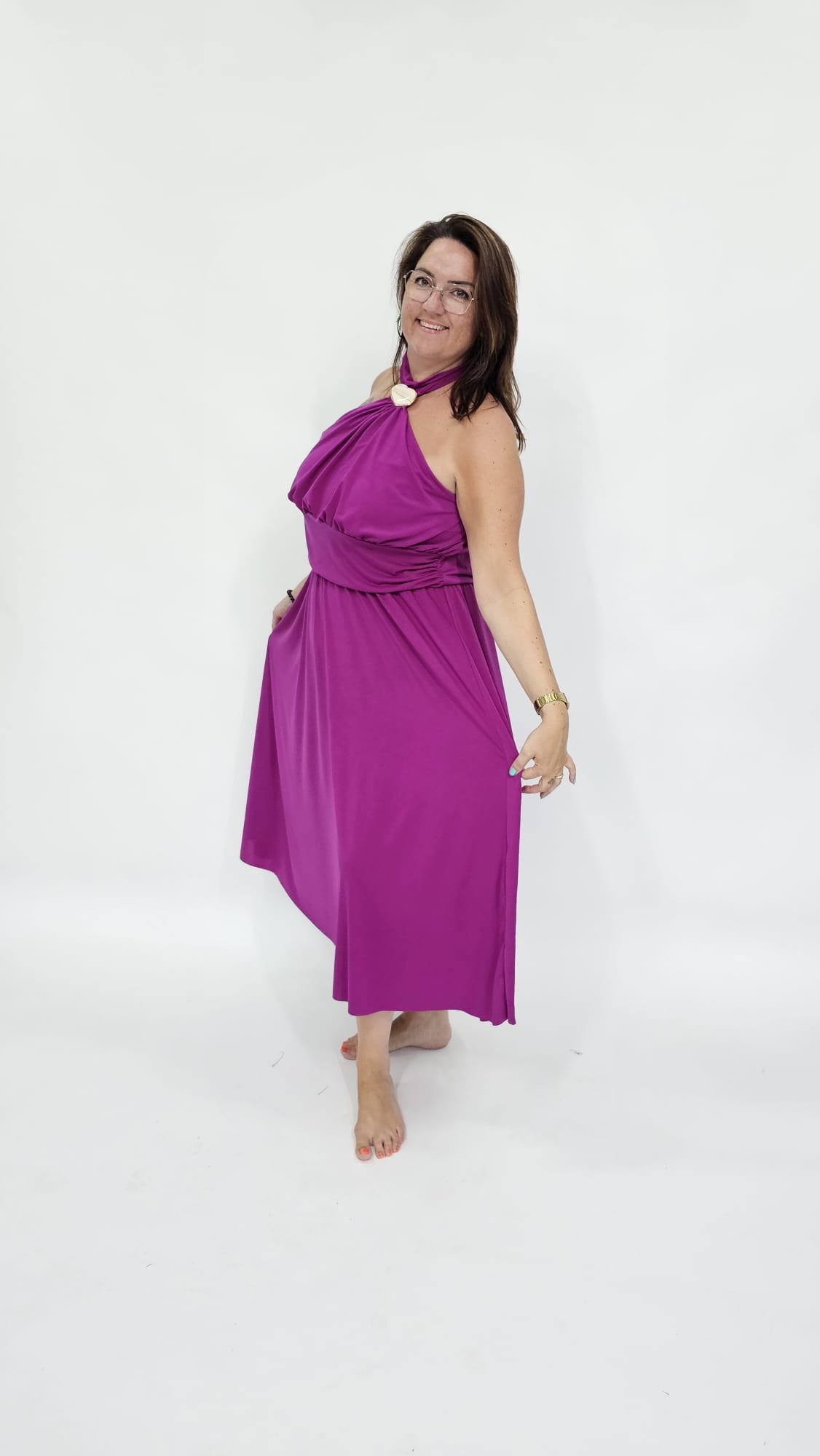 CHIQUE HALTER CURVY JURK - 2154