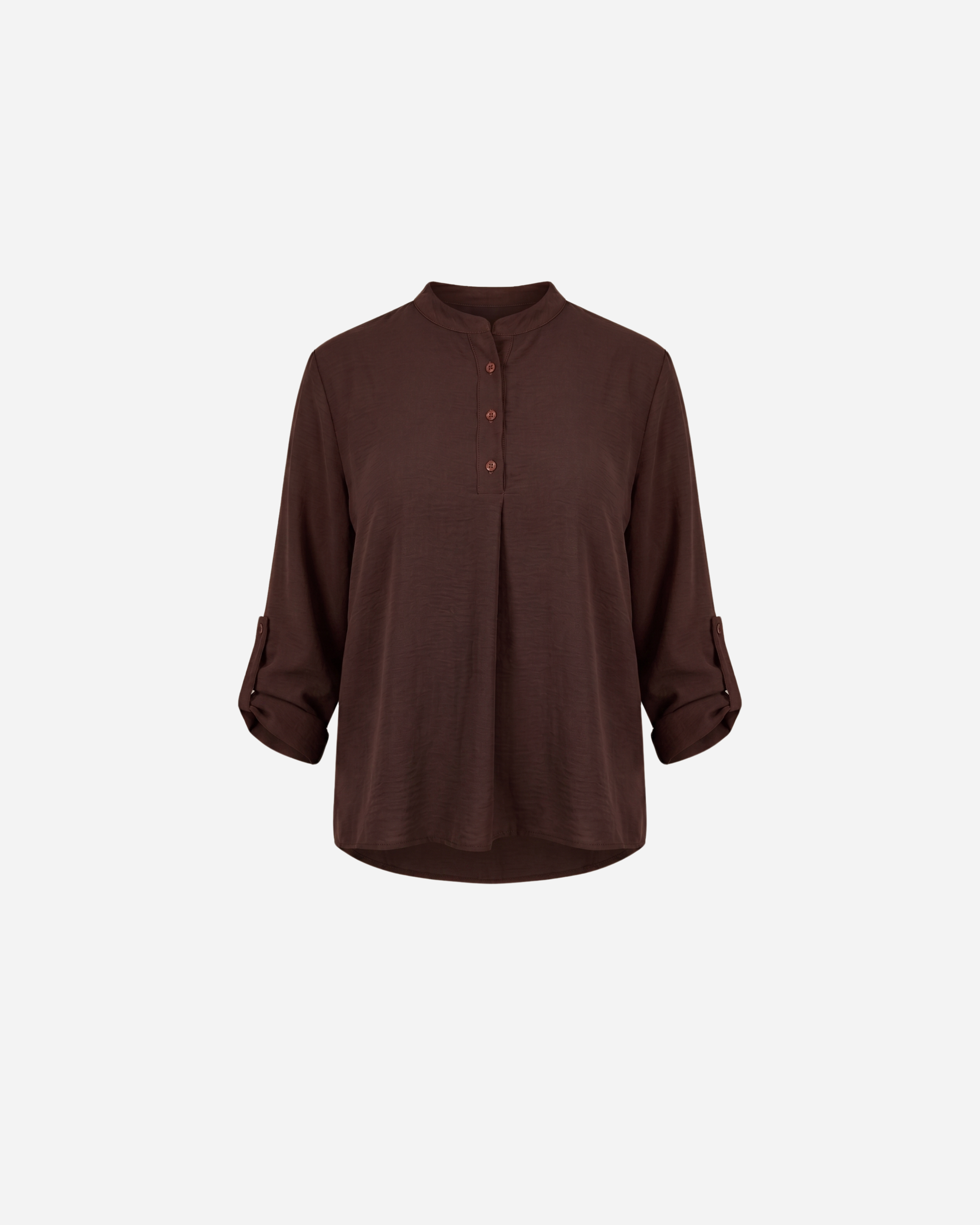 BASIC TOP LANGE MOUW CHOCO
