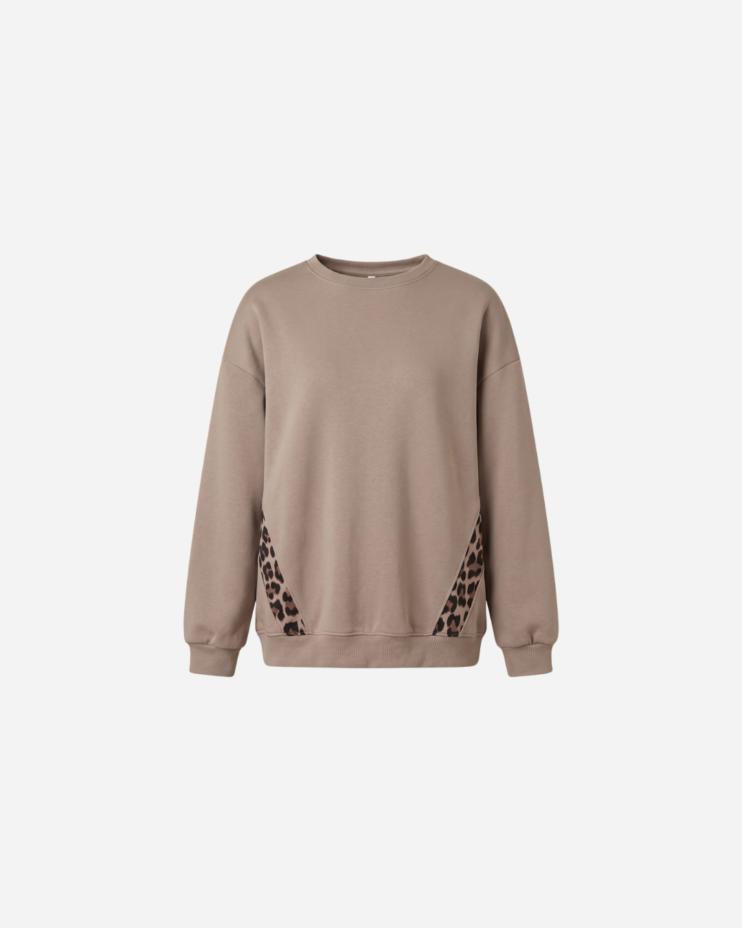 PANTERSTREEP SWEATER LICHT TAUPE