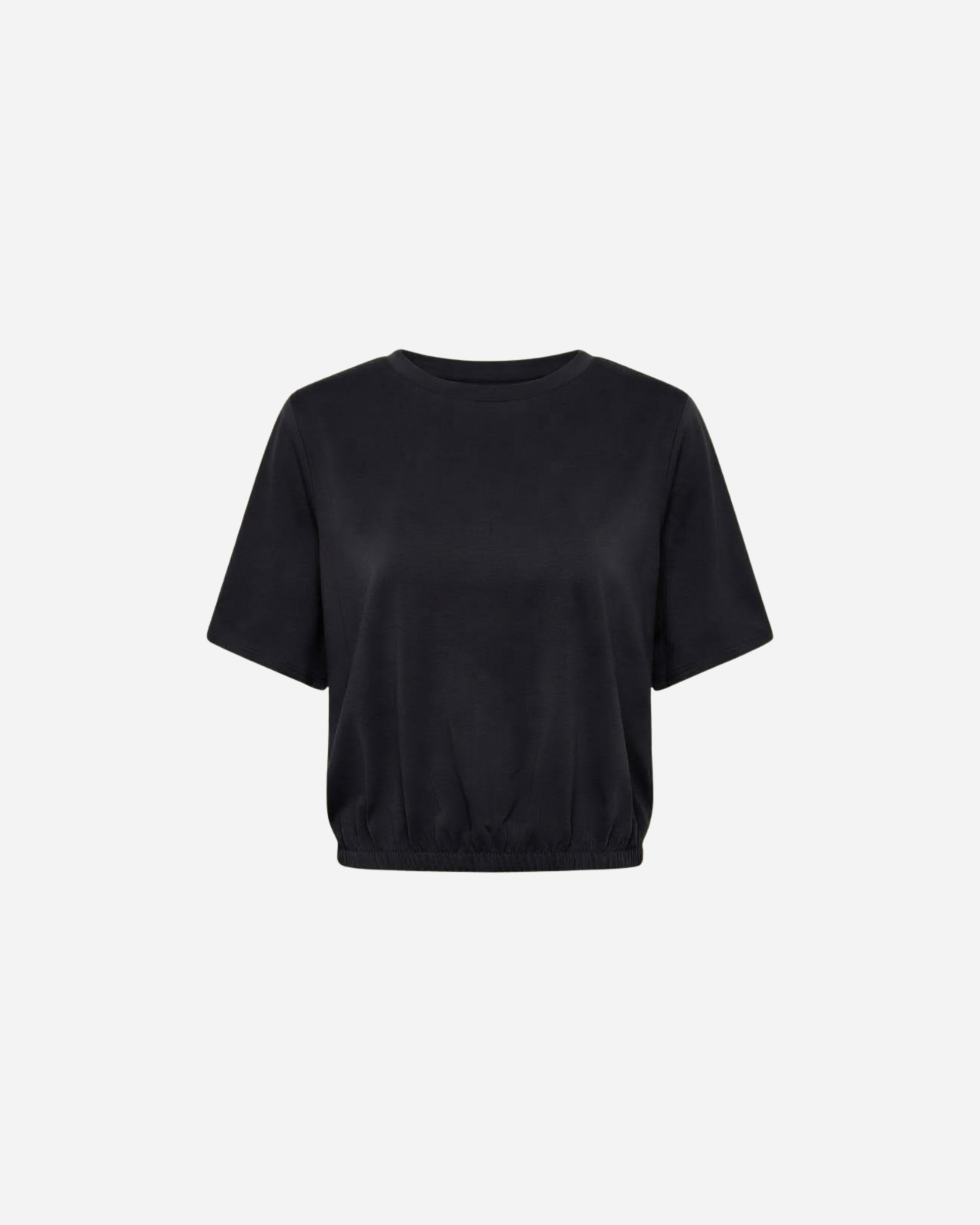 T-SHIRT MET ELASTIEK ZWART