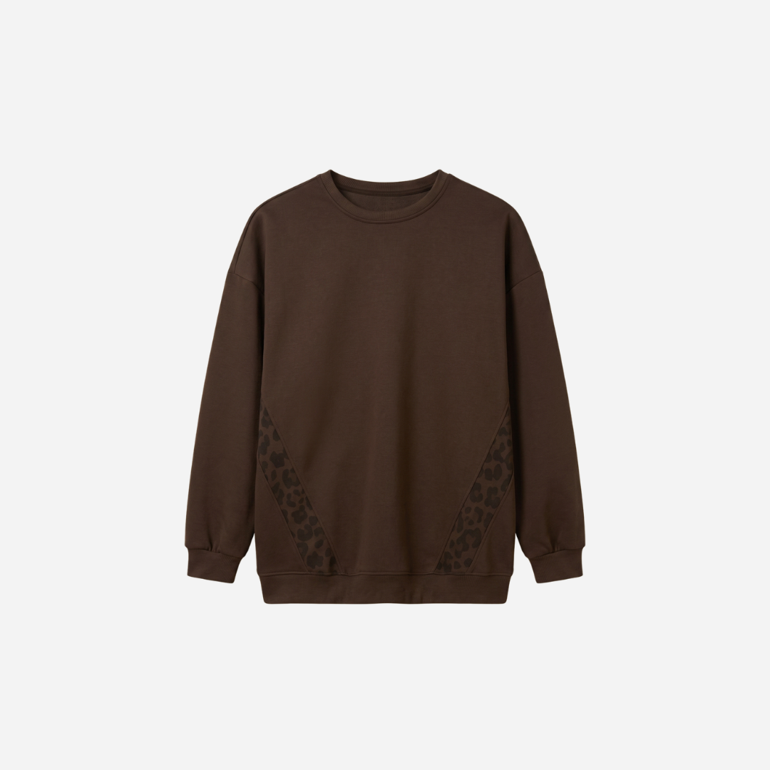 PANTERSTREEP SWEATER ESPRESSO