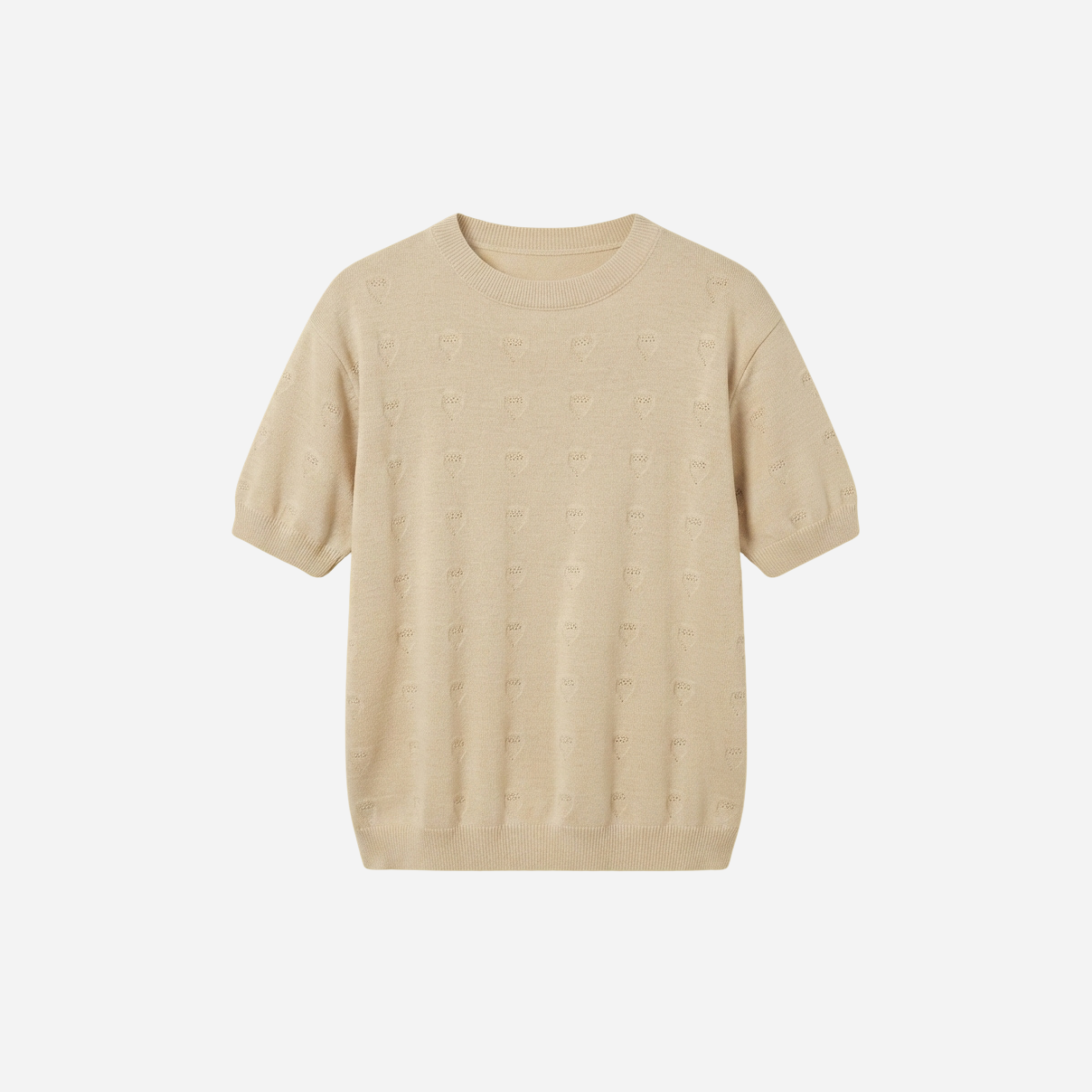 ZACHTE TOP MET HARTJES BEIGE