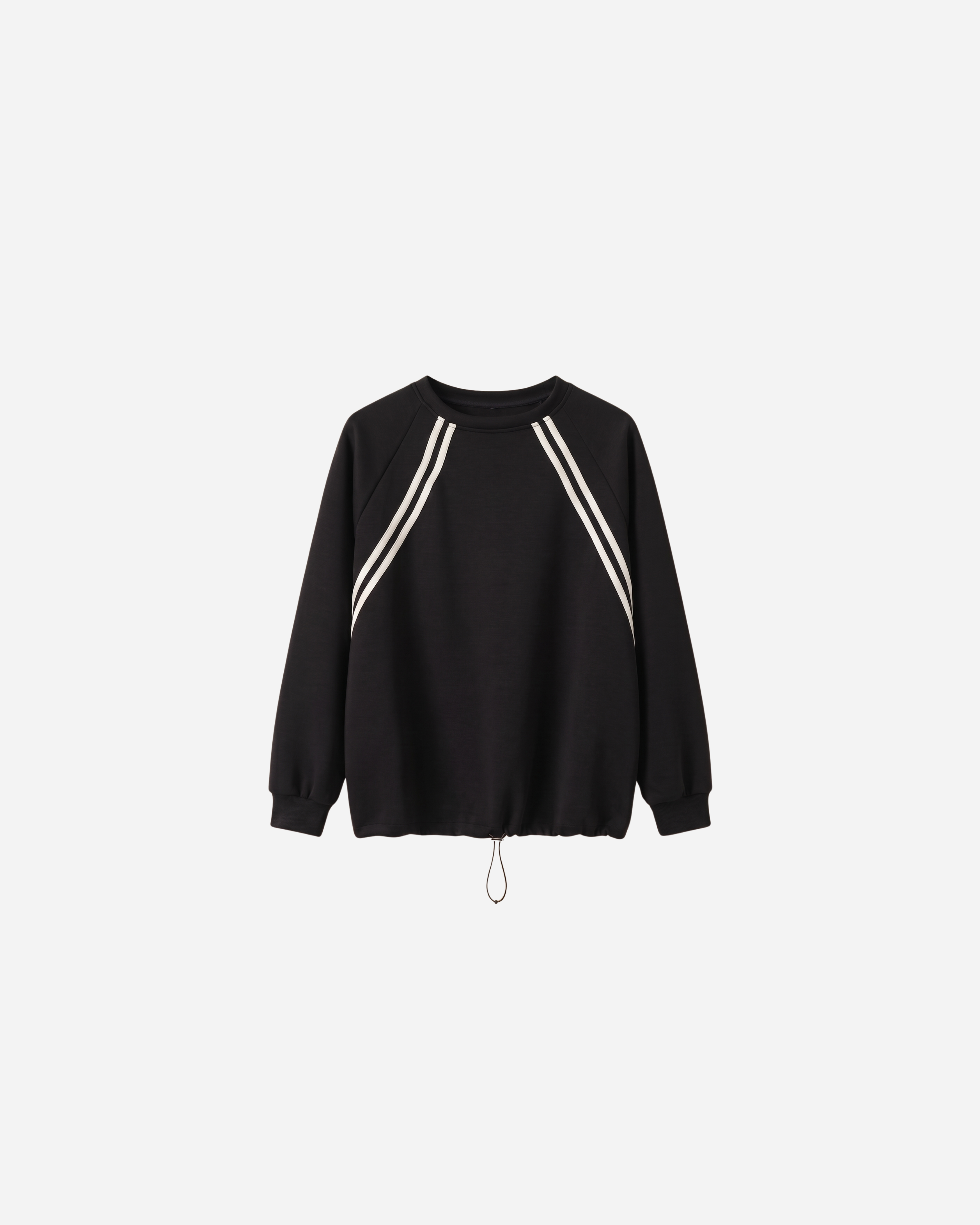 SPORTI SWEATER MET KOORD ZWART