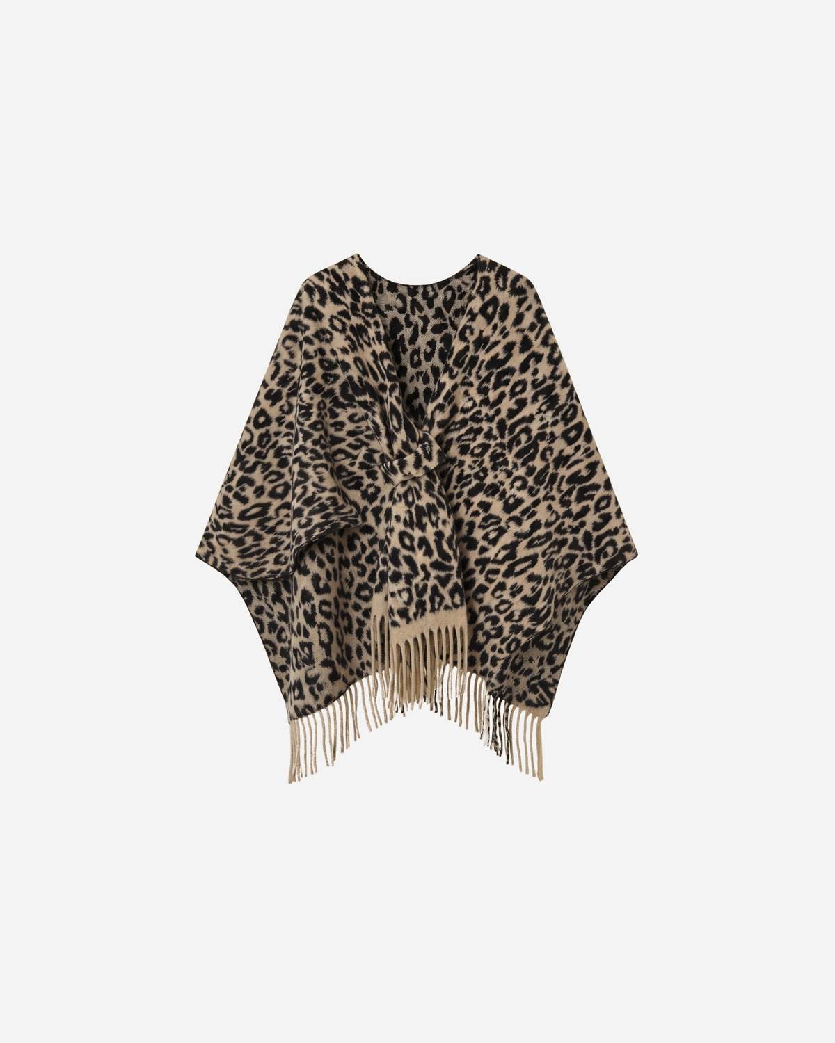 PANTER PONCHO ZWART/BEIGE
