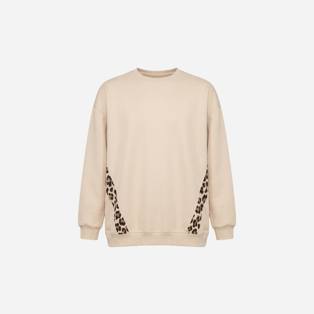 PANTERSTREEP SWEATER BEIGE