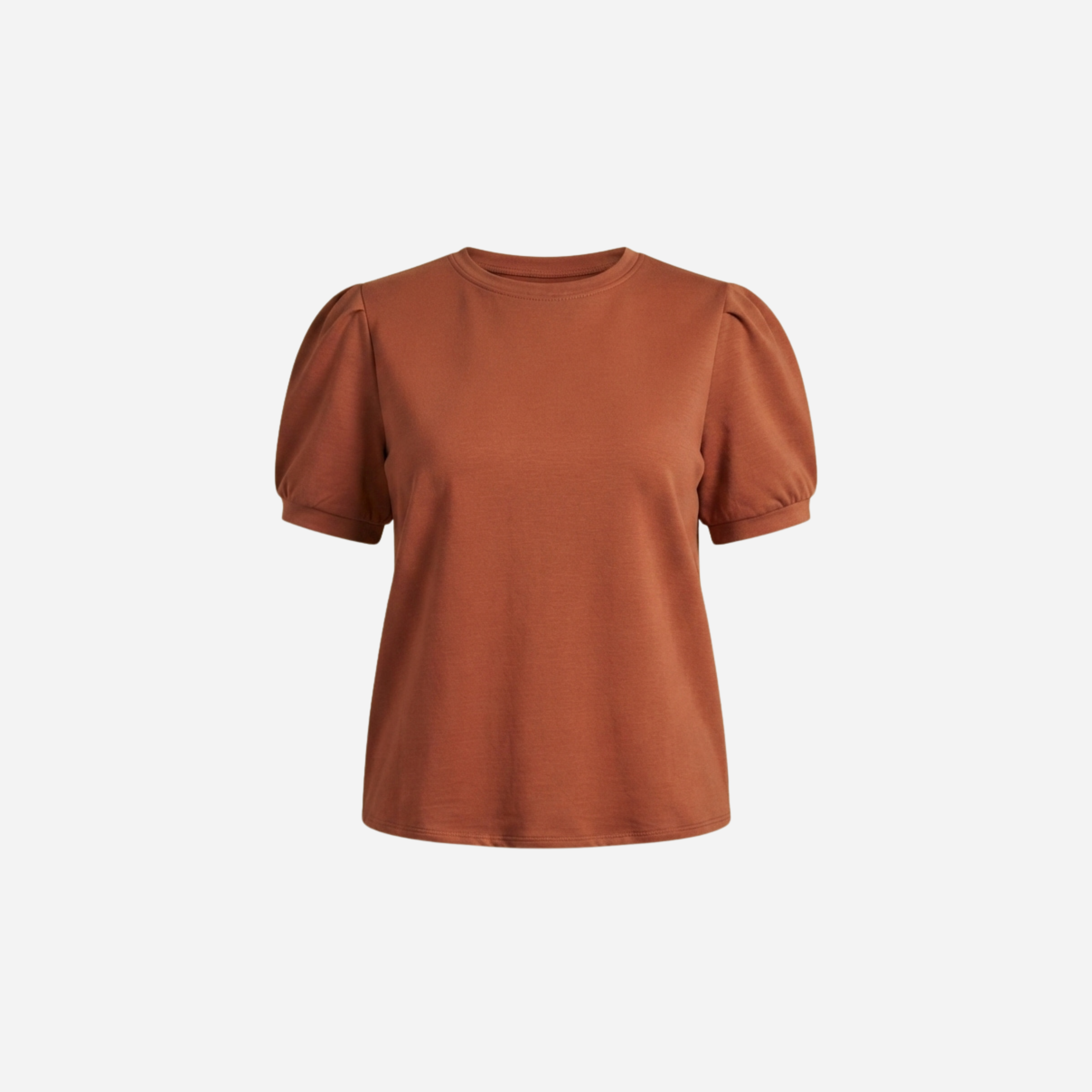 SHIRT MET POFMOUW BRIQUE