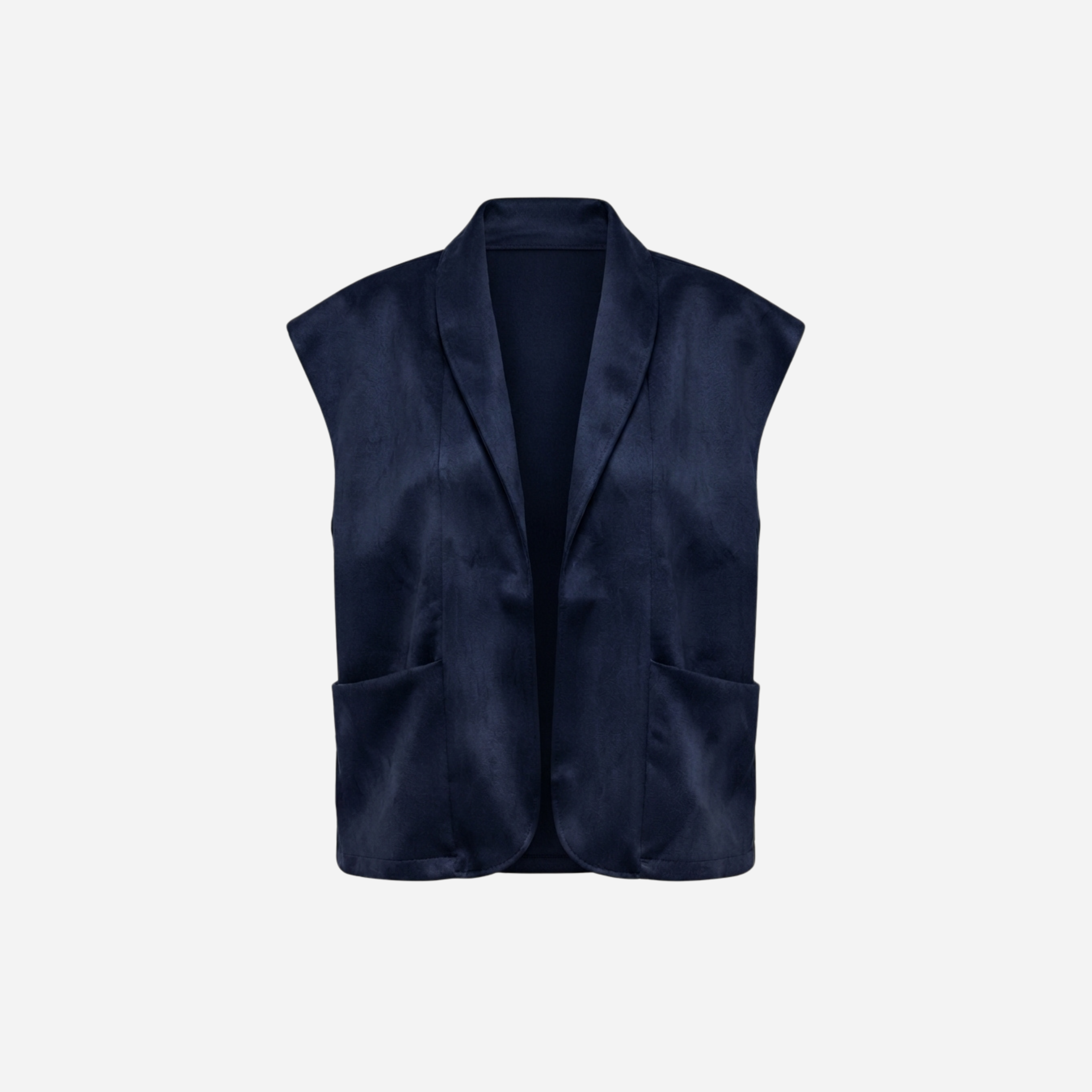 LINNIES SUEDE LOOK GILET MARINE