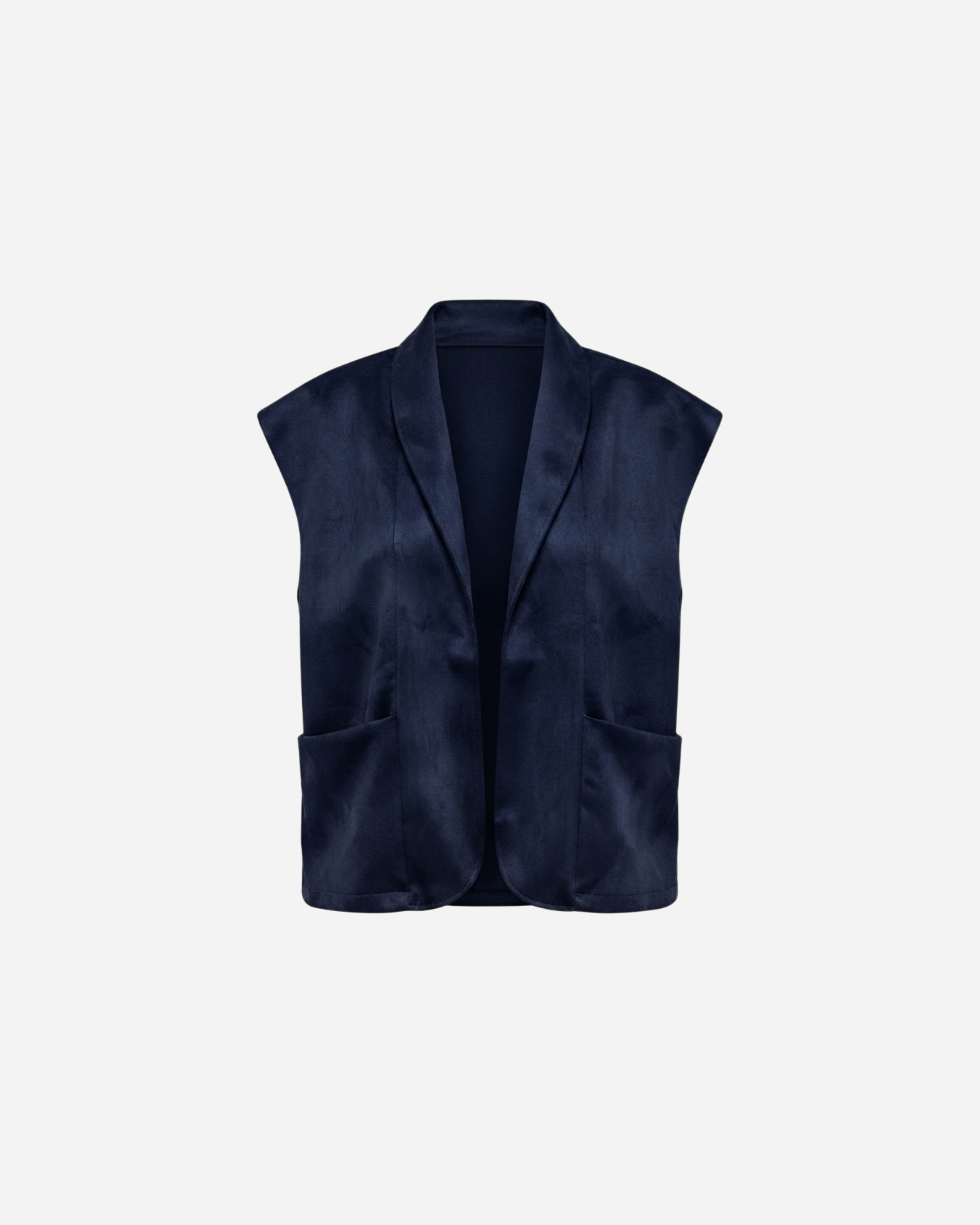 LINNIES SUEDE LOOK GILET MARINE