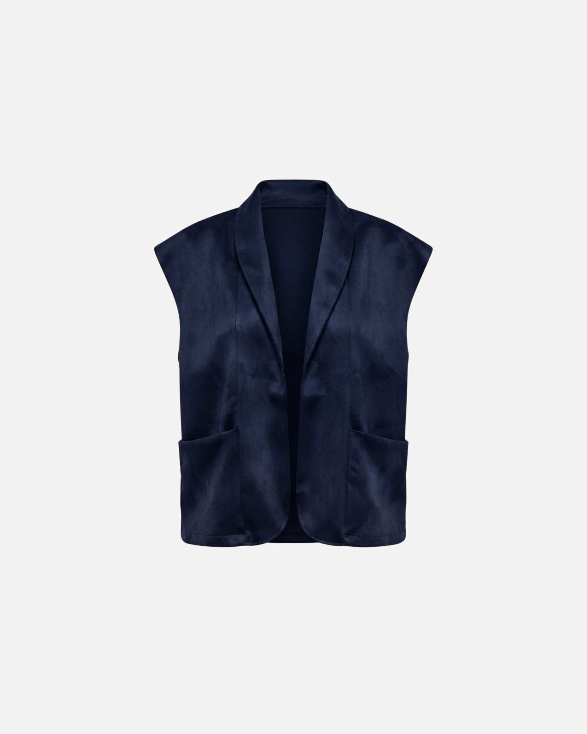 LINNIES SUEDE LOOK GILET MARINE