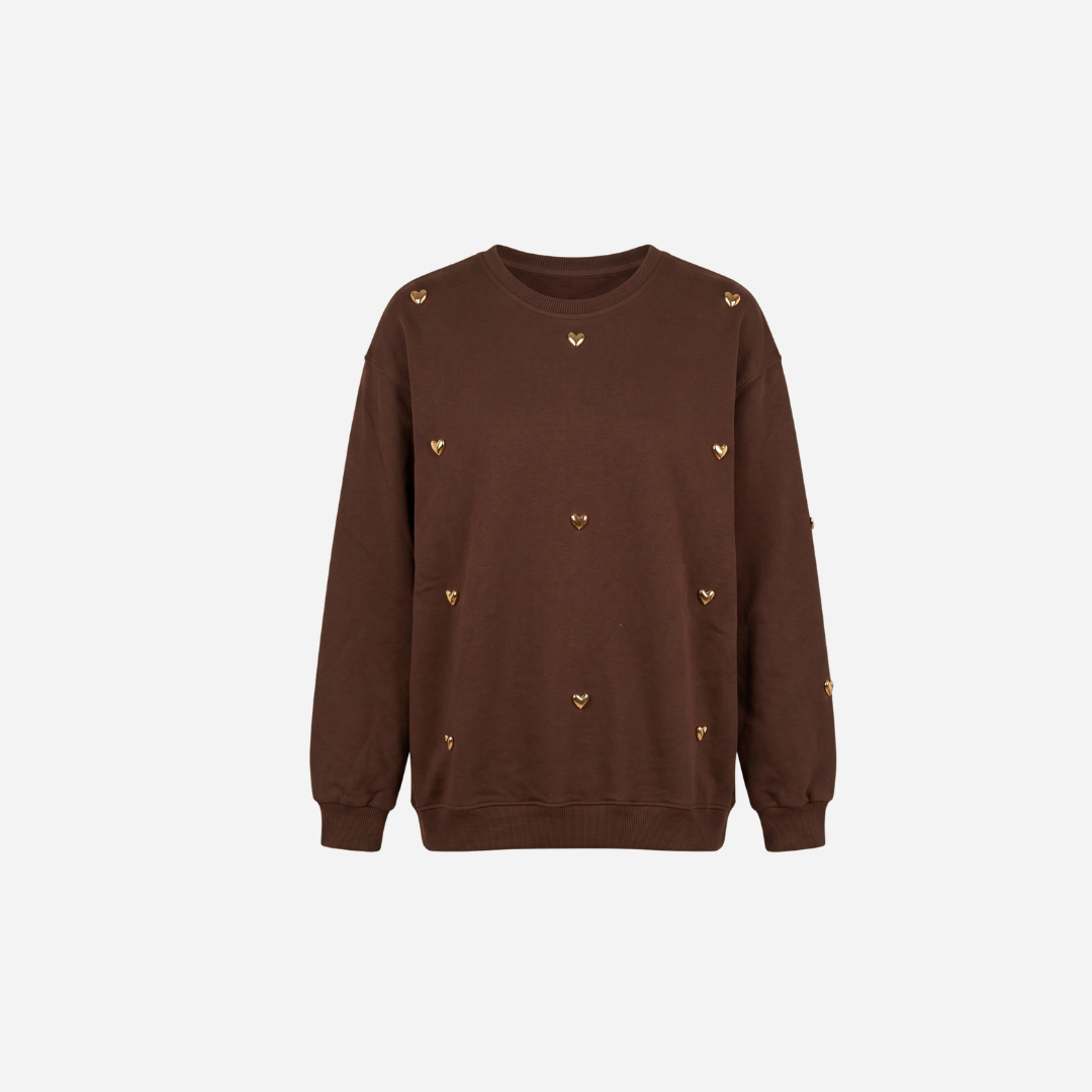 HARTJES STUDS SWEATER BRUIN