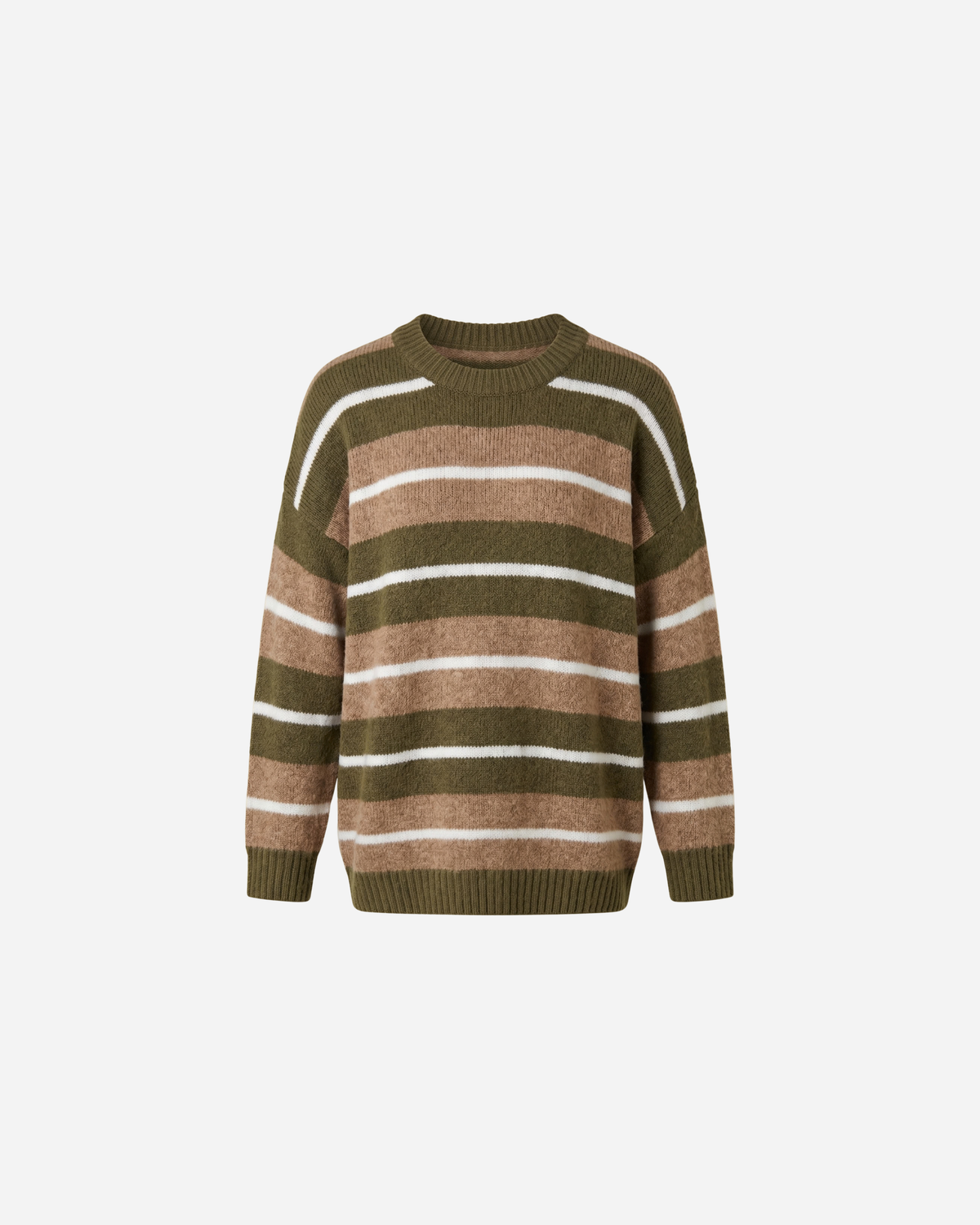 COLOR STREEP SWEATER ARMY