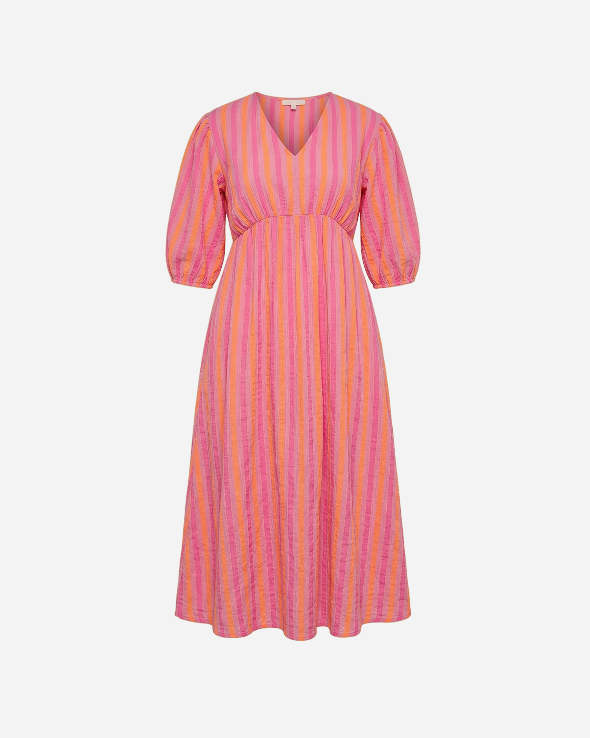 KATOENEN MAXI JURK STREEP - 2008