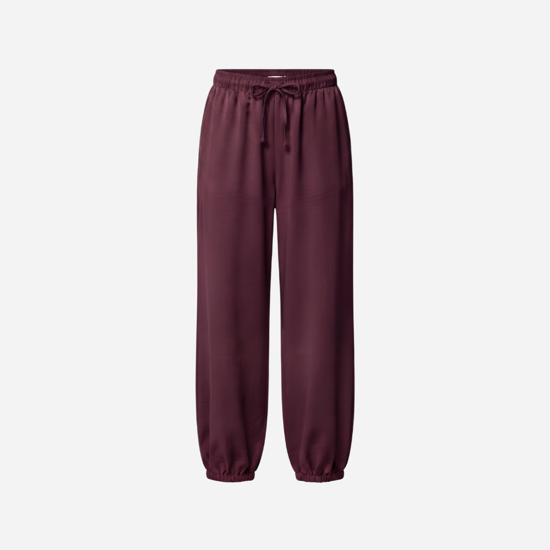SILK LOOK BROEK BURGUNDY