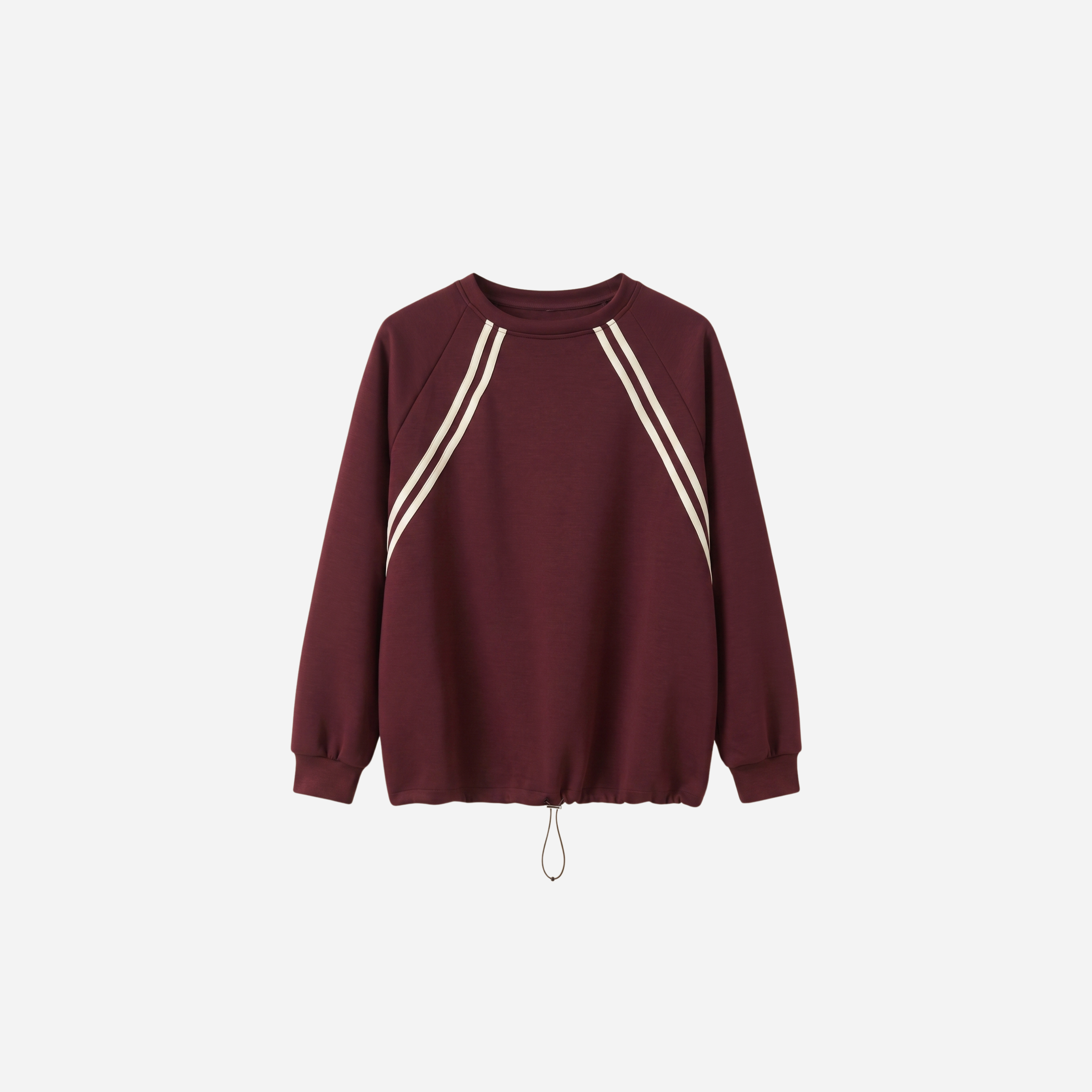 SPORTI SWEATER MET KOORD BURGUNDY